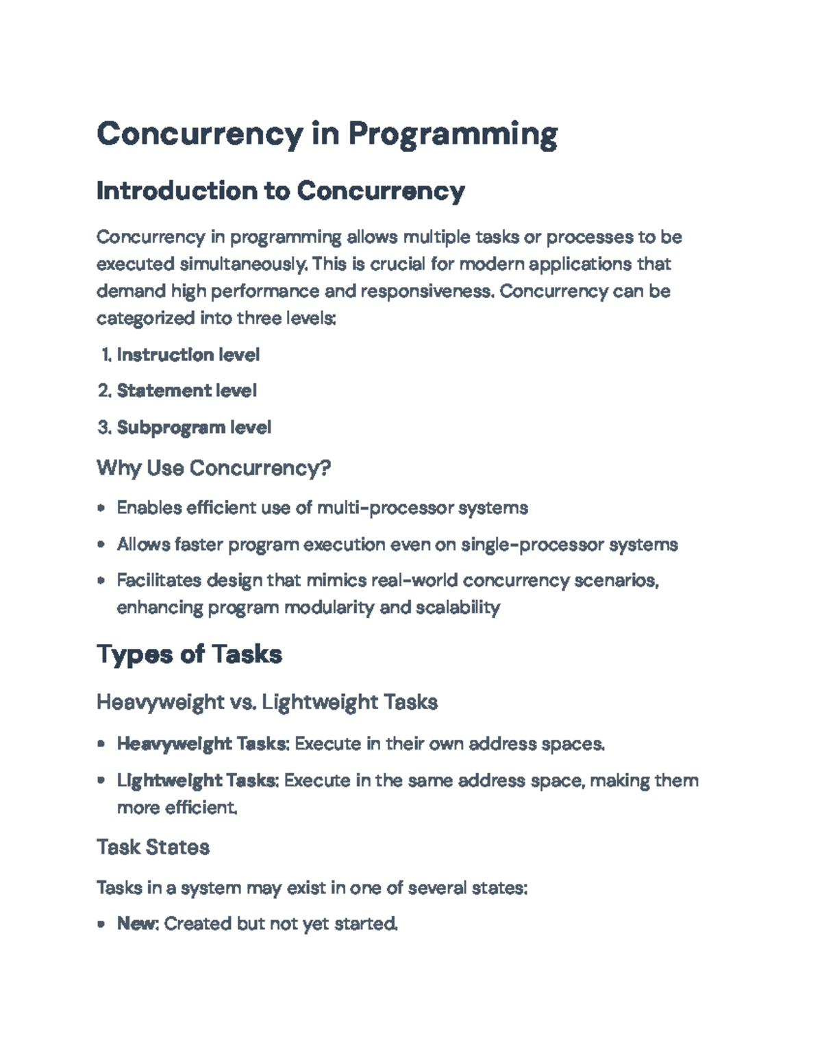 Concurrency in Programming: Concepts, Methods, and Examples ...