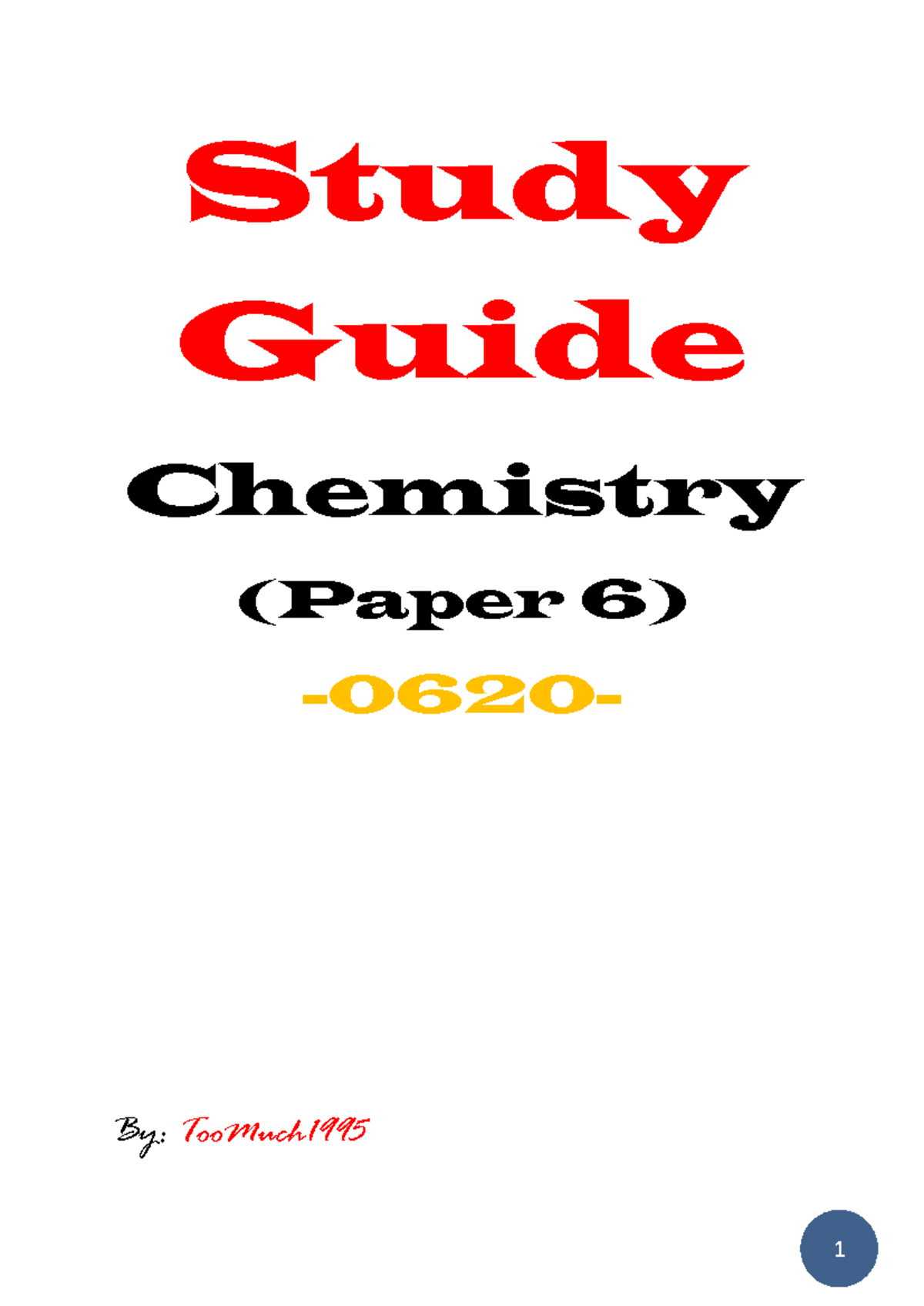 Chemistry Study Guide (Paper 6): Key Concepts & Experiments - Studocu