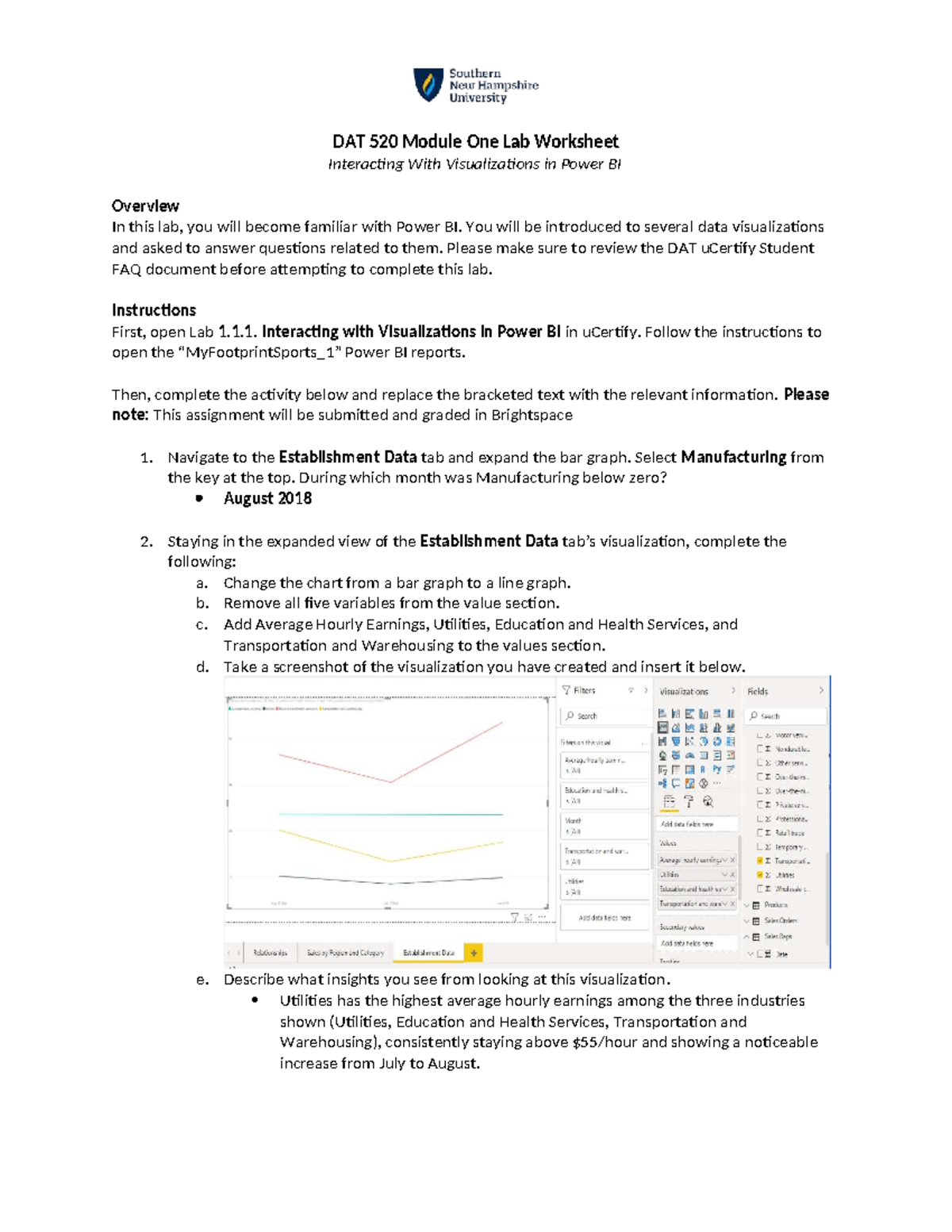 DAT 520 Module One Lab Worksheet- Completed - DAT 520 Module One Lab ...
