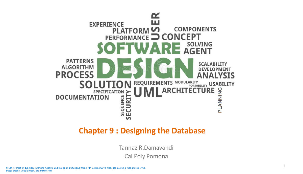 CS3560 Chapter 09 Designing the Database - Chapter 9 : Designing the ...