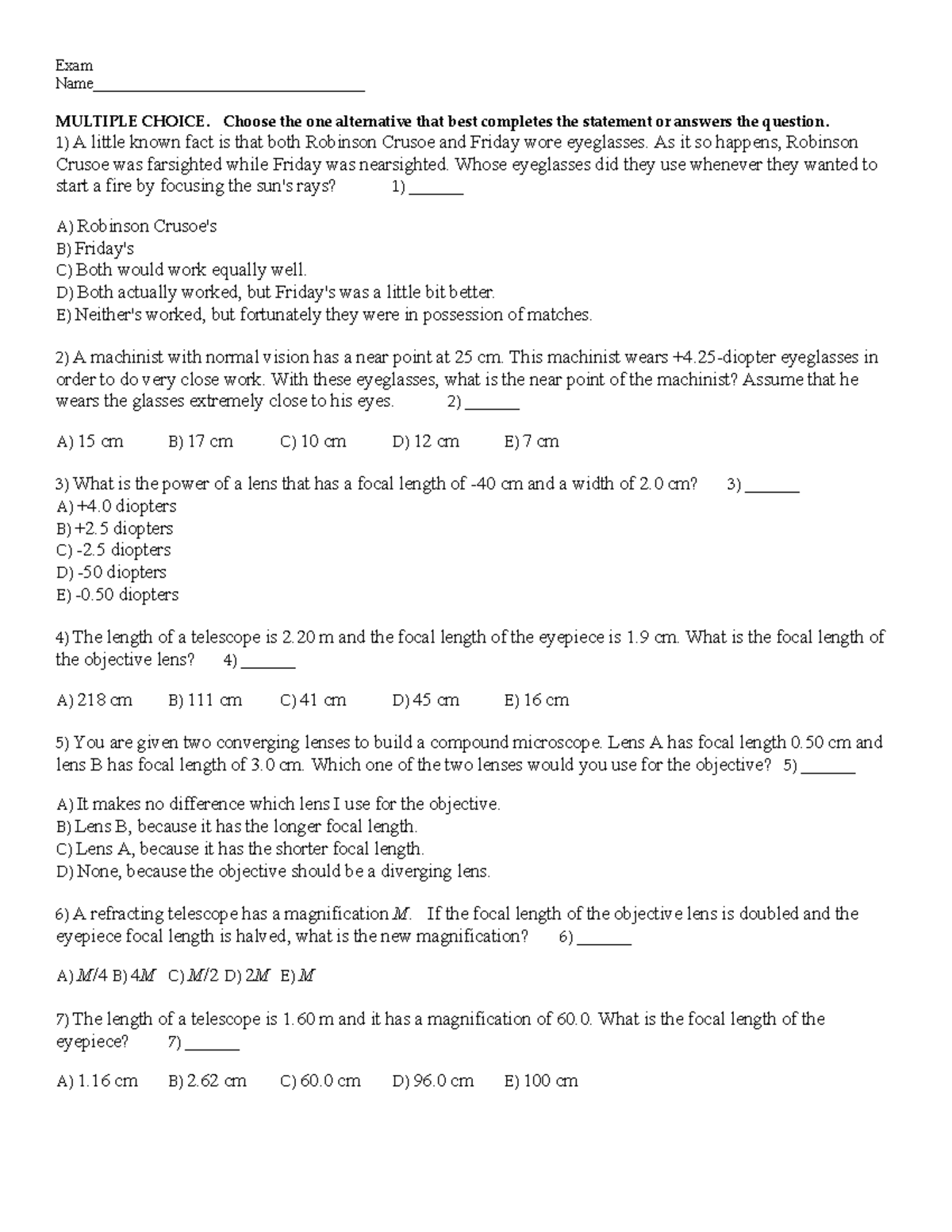 Practice Exam MULTIPLE CHOICE - Chap 27 - Studocu