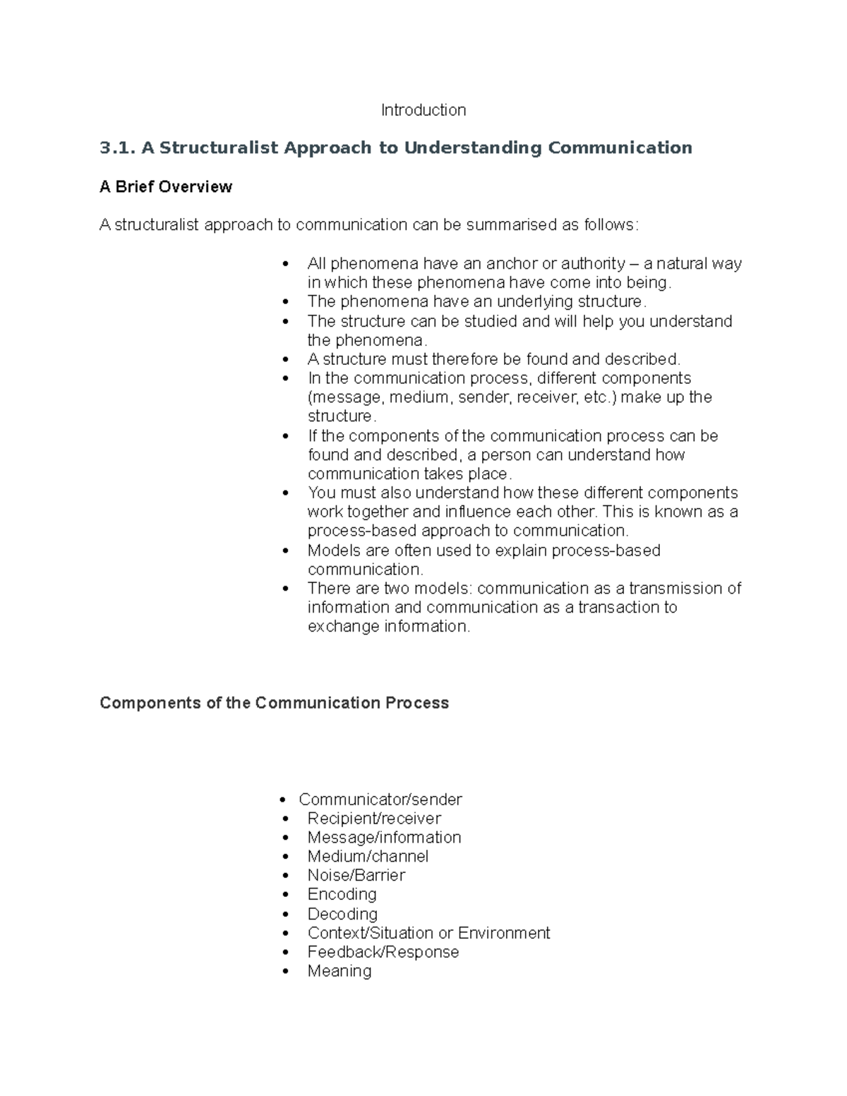 ACCSA1-B11 Week 2 - Understanding Communication Structures - Studocu