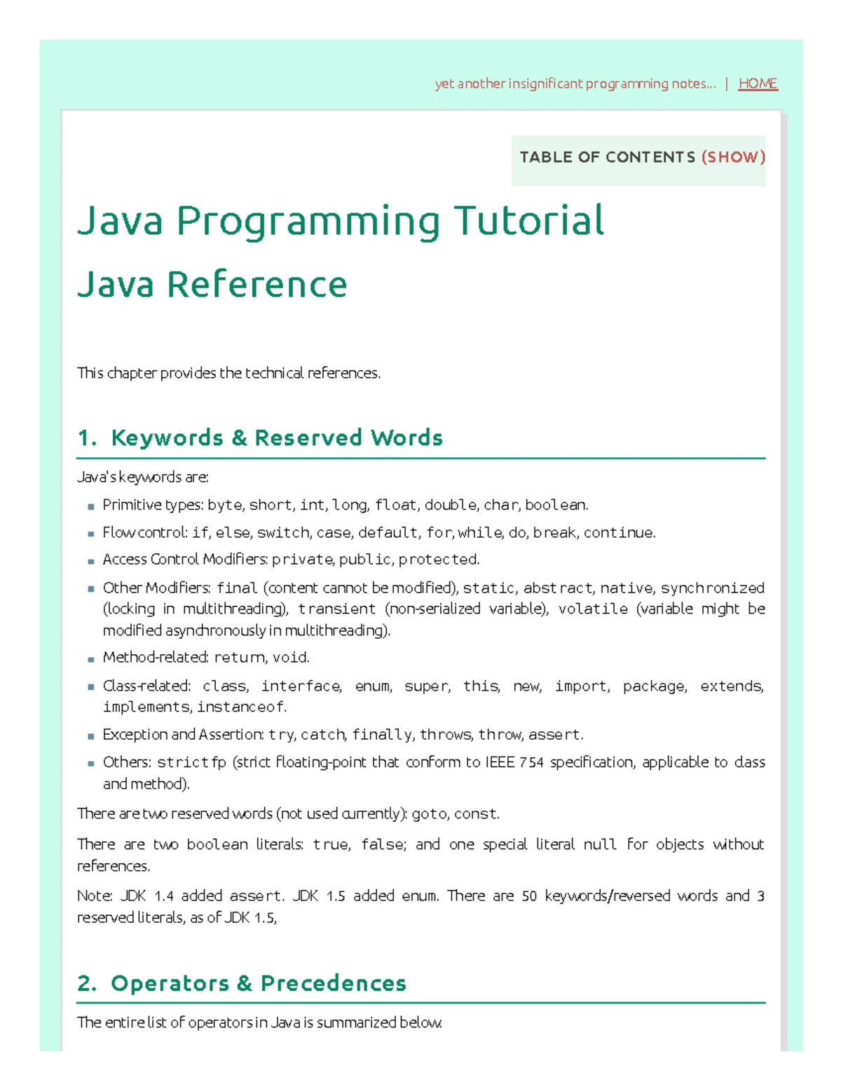 Java Programming 101: Essential Notes for Beginners (CS101) - Studocu