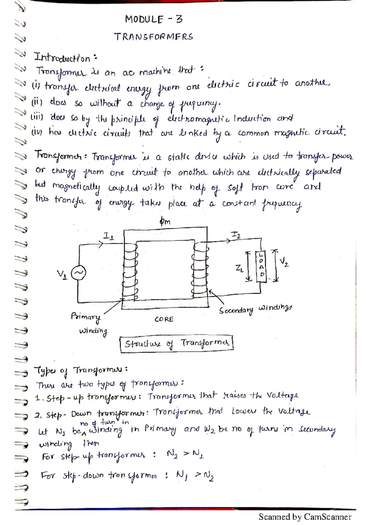 Electrical transform 4ers - MODULE 3 TRANSFORMERS Introduction ...