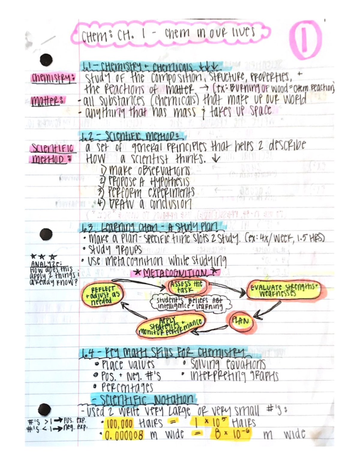 Chem121 Chapter 1 Notes: Chemistry in Our Lives - Study Guide - Studocu