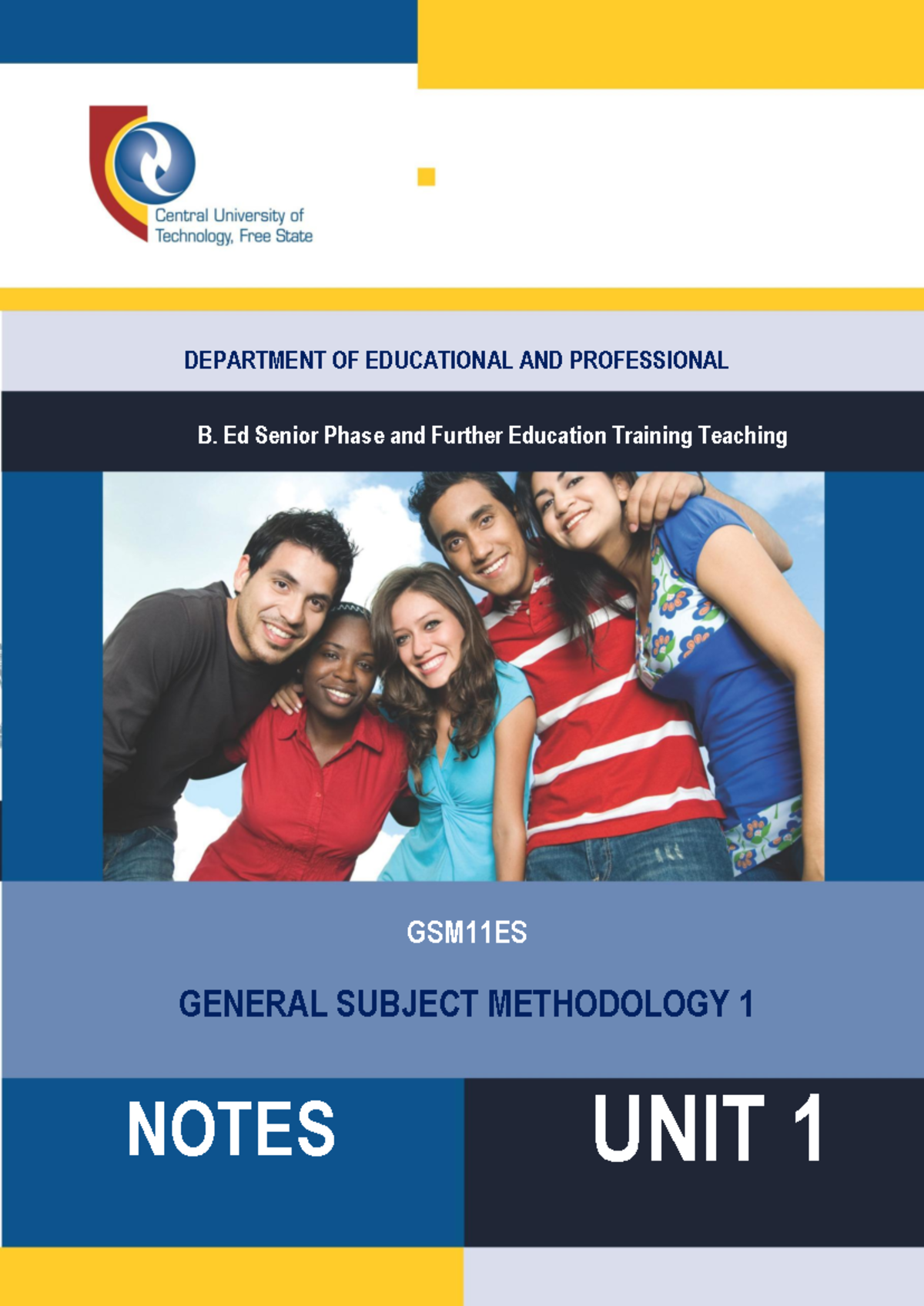 GSM11ES General Subject Methodology I: Unit 1 Teaching & Learning ...