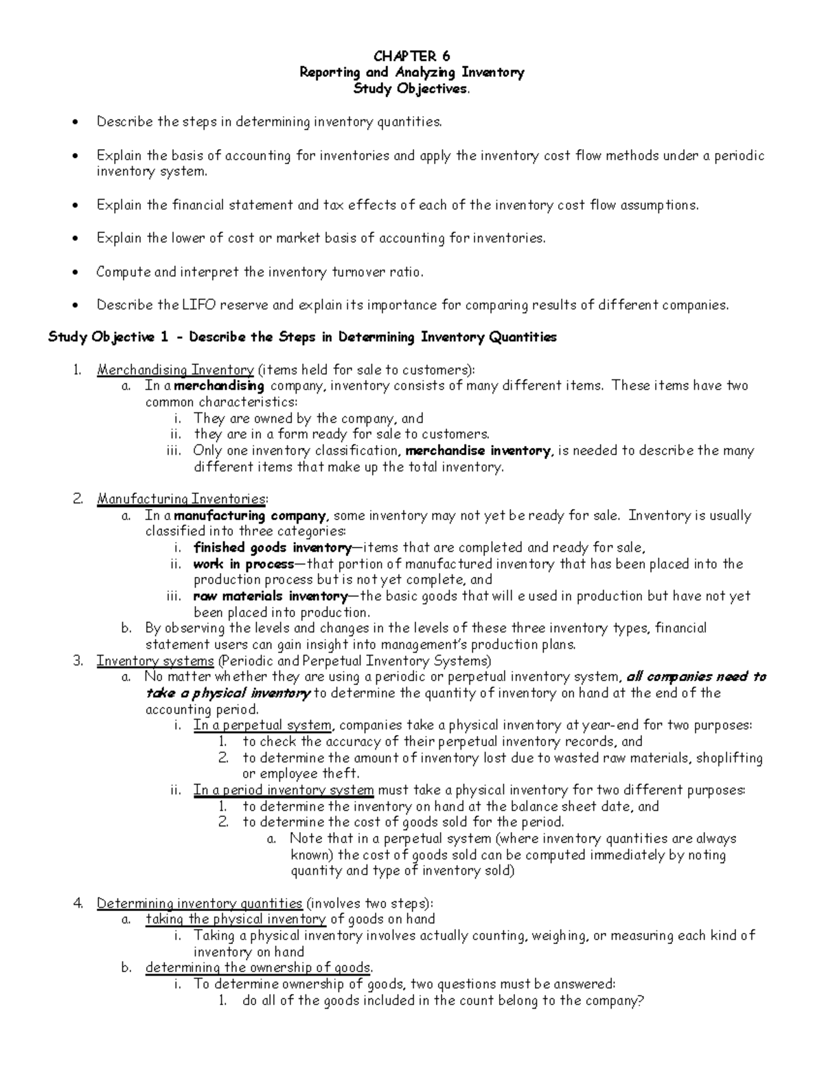 Study Guide Chap 06 - Homework Solutions - CHAPTER 6 Reporting and ...