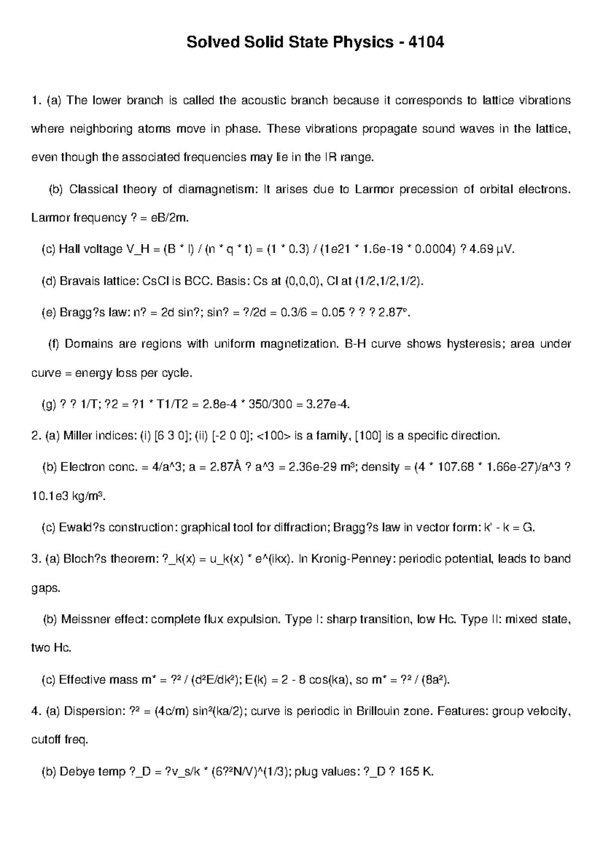 B.Sc. Hons. Physics IV Sem: Modern Physics Question Paper 4066 - Studocu