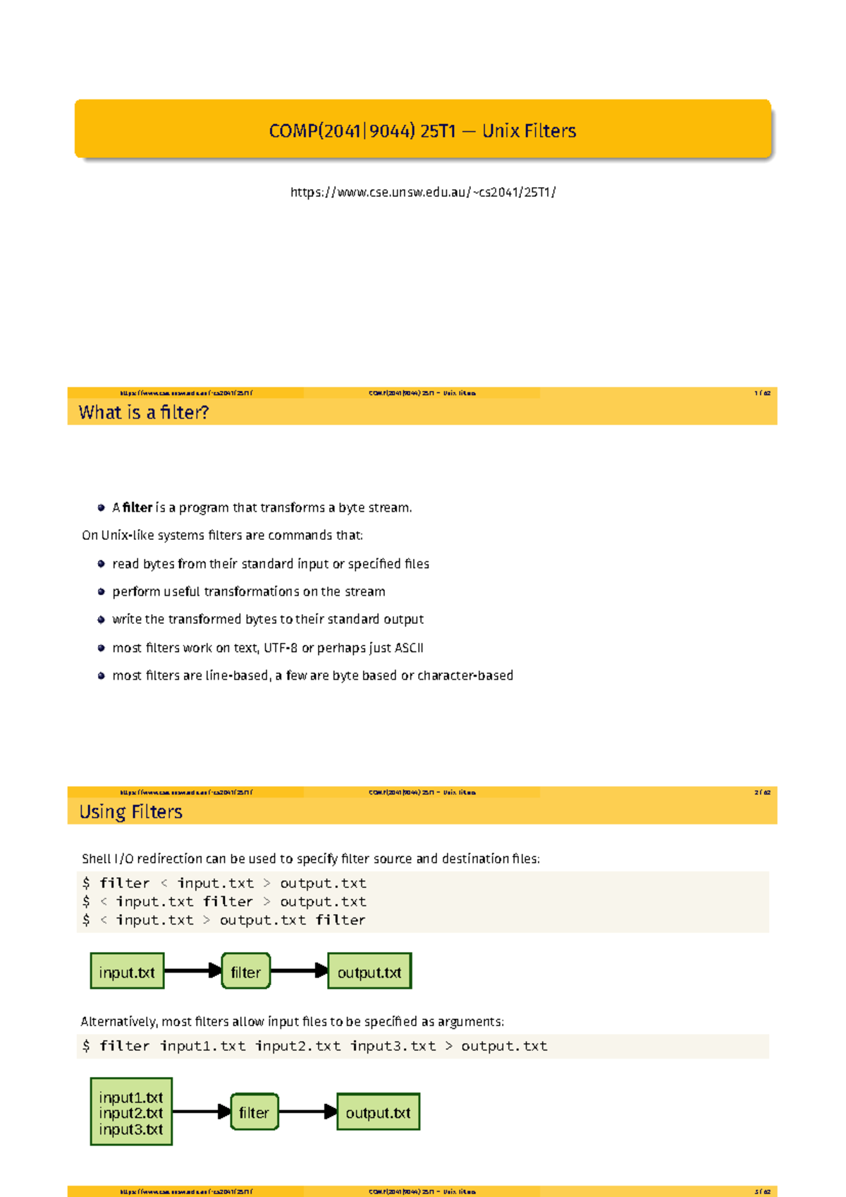 25T1 Unix Filters: Comprehensive Guide to Text Stream Manipulation ...