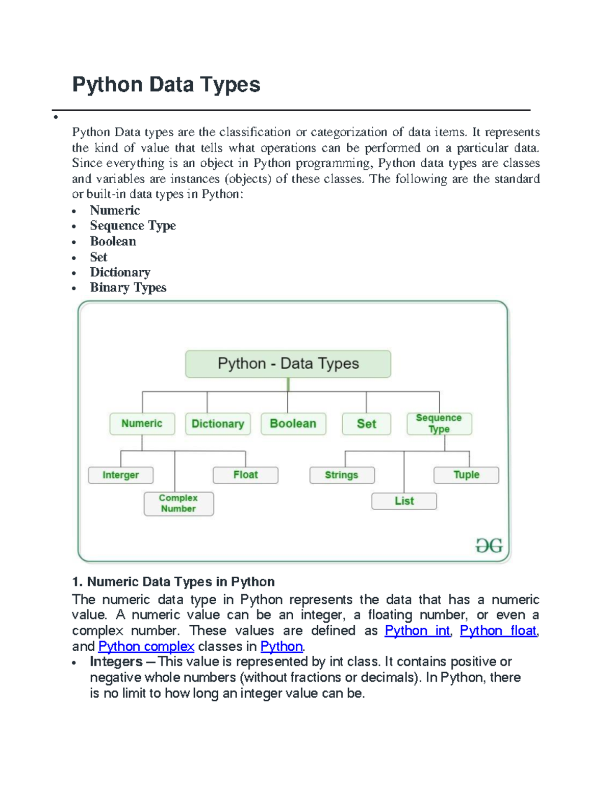 Introduction to Python Data Types - 1738812101 - Studocu