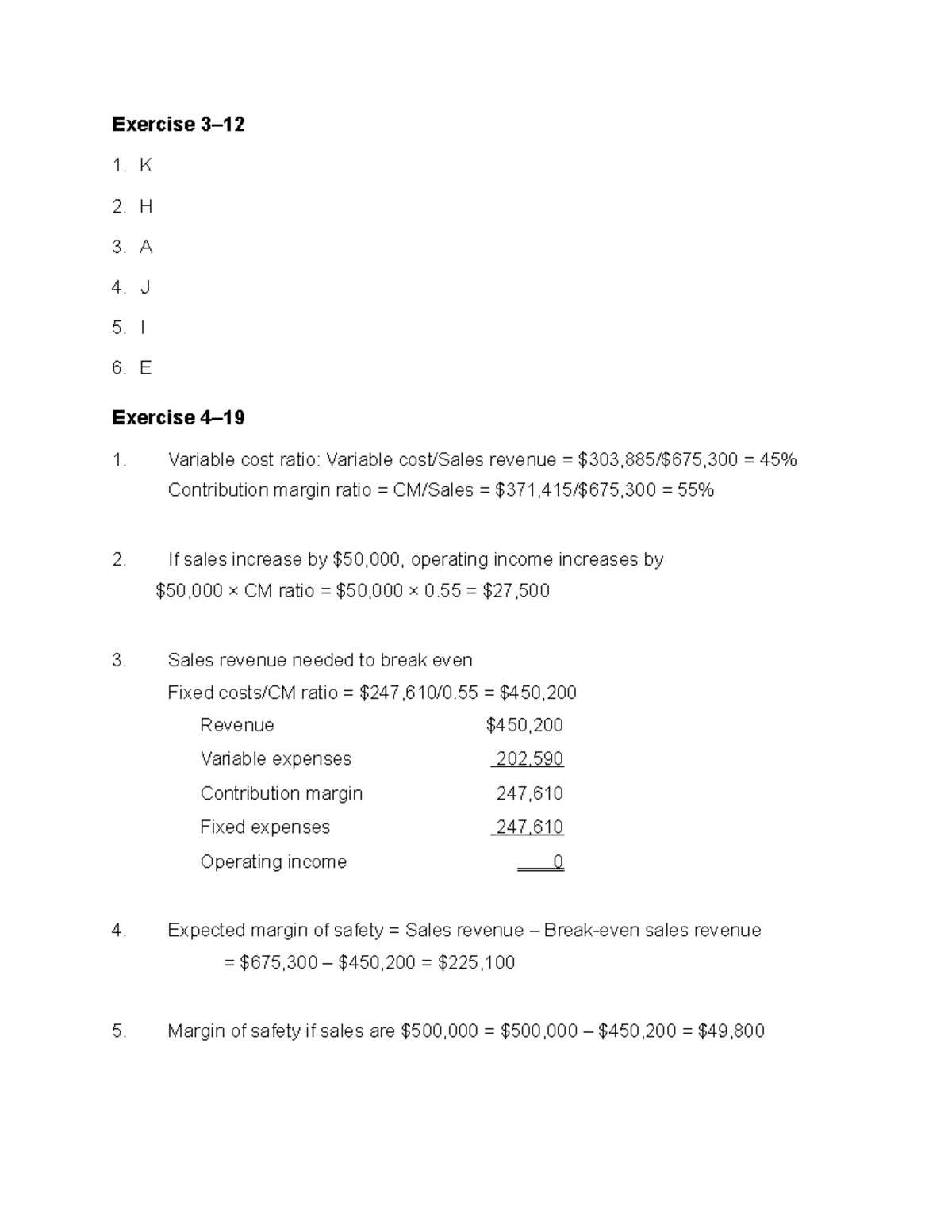 Week 2 Extra Review: Variable Cost Analysis & Contribution Margin - Studocu