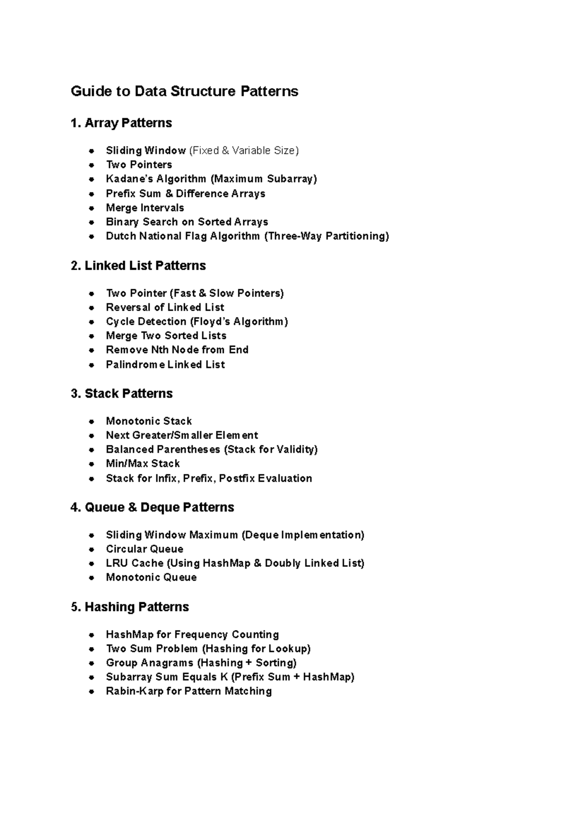 Comprehensive Guide to Data Structure Patterns - Guide to Data ...