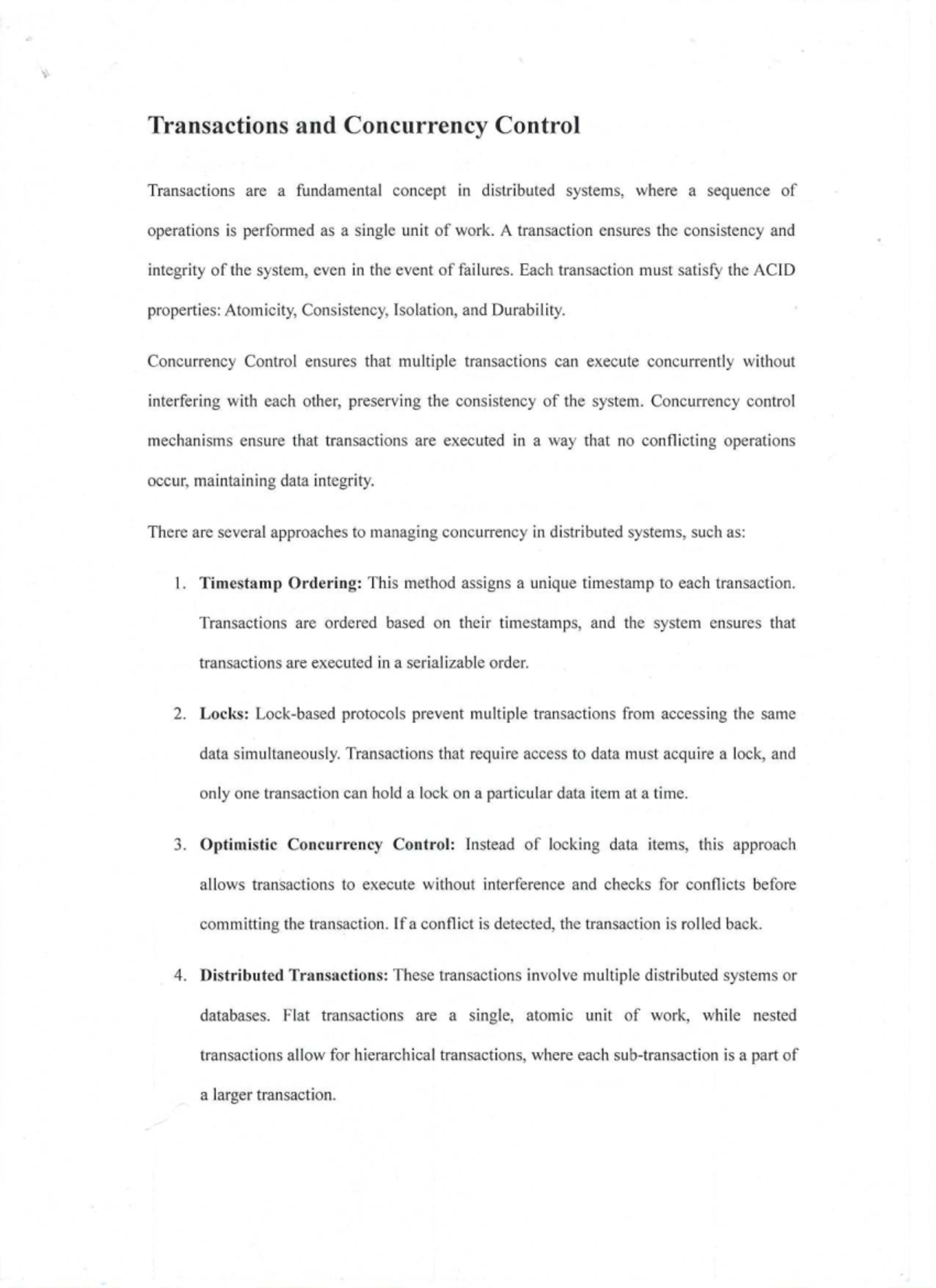 DS Unit 5 - Transactions and Concurrency Control in Distributed Systems ...