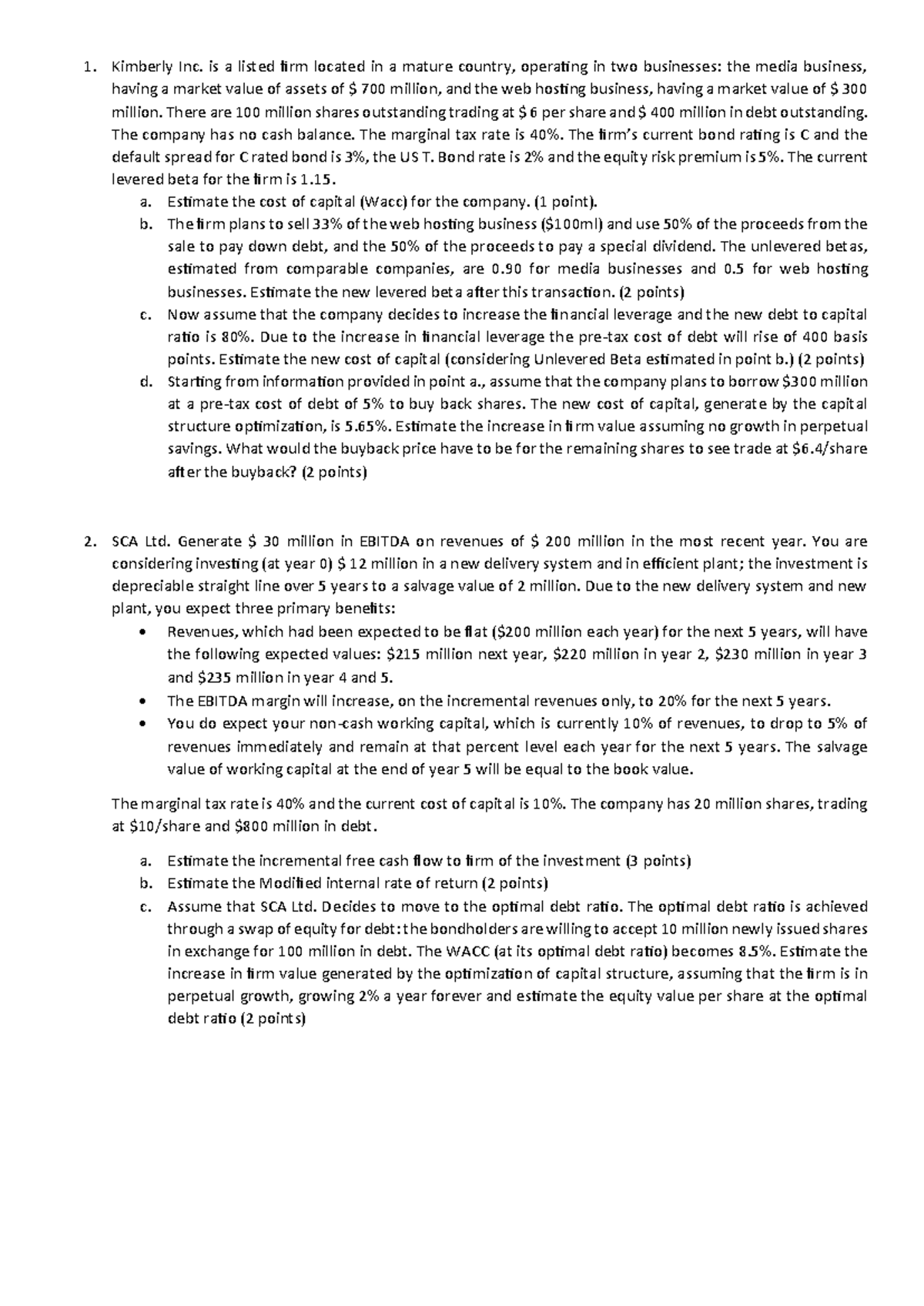 Corporate Finance - Final Exam Insights 2023 - Studocu