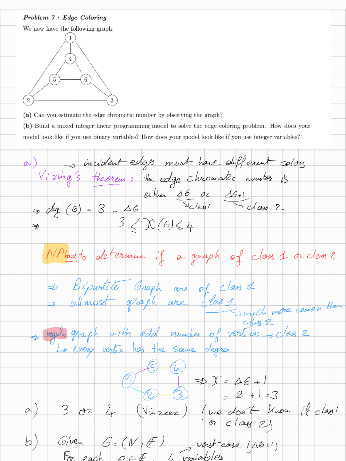 Tutorial 4 (Edge Color Cover) - Mixed Integer Programming and Graph ...