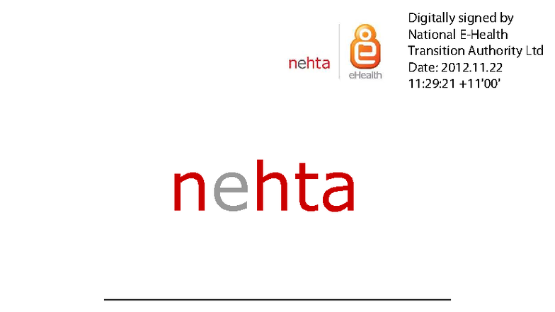 NEHTA 1023: eHealth Architecture Principles Version 1.0 (2012) - Studocu