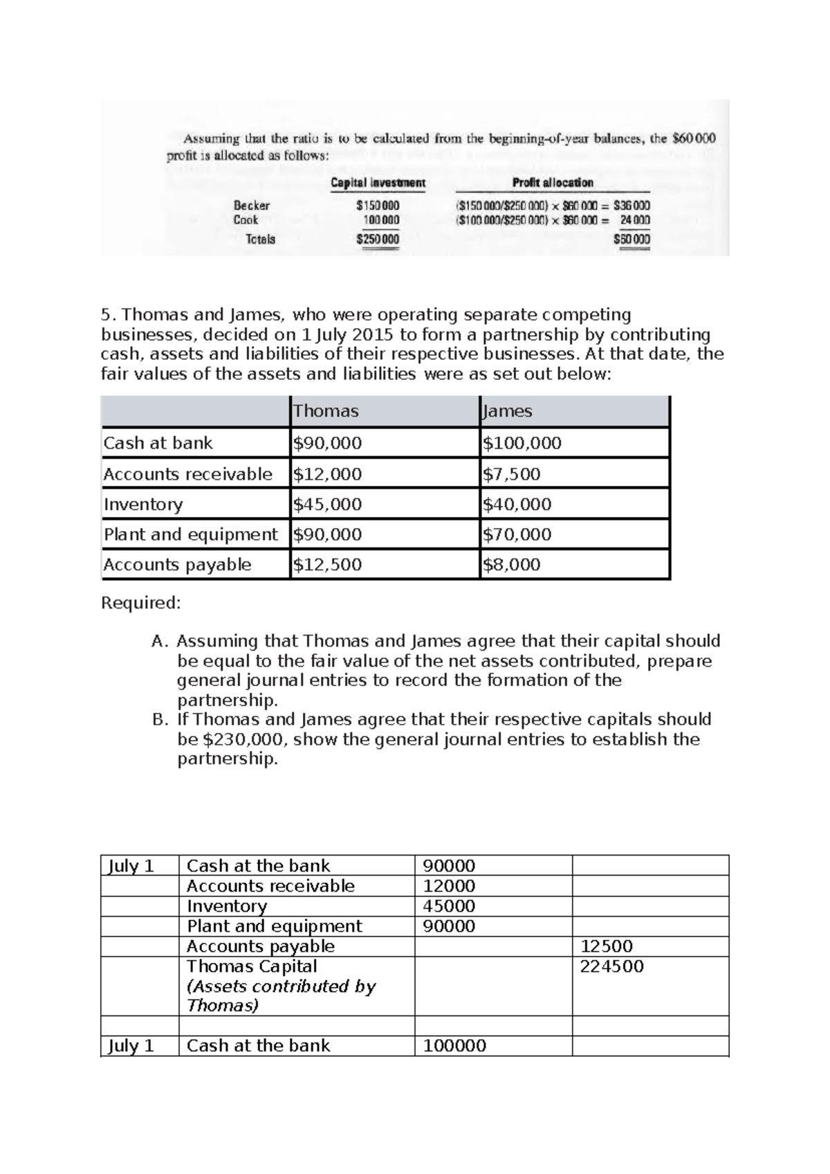 Partnership formation and capital contributions: A detailed analysis ...