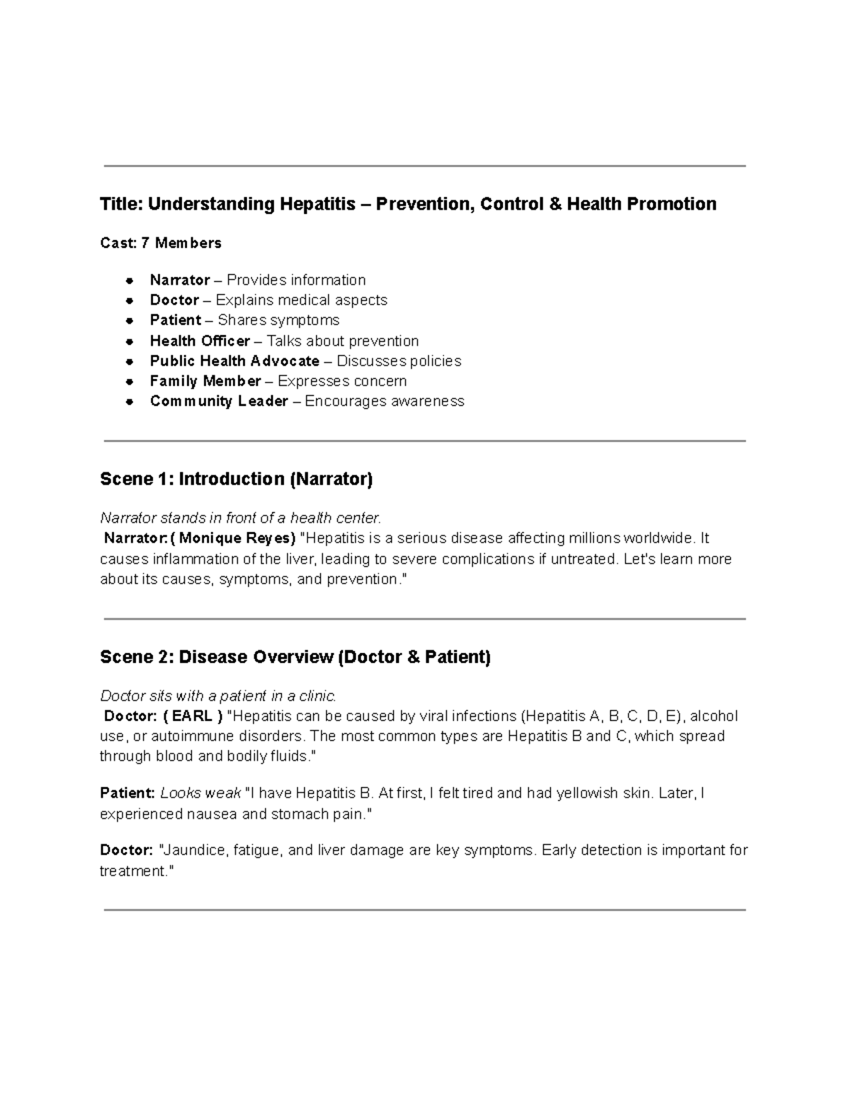 Hepatitis-VP- Script - Title: Understanding Hepatitis – Prevention ...
