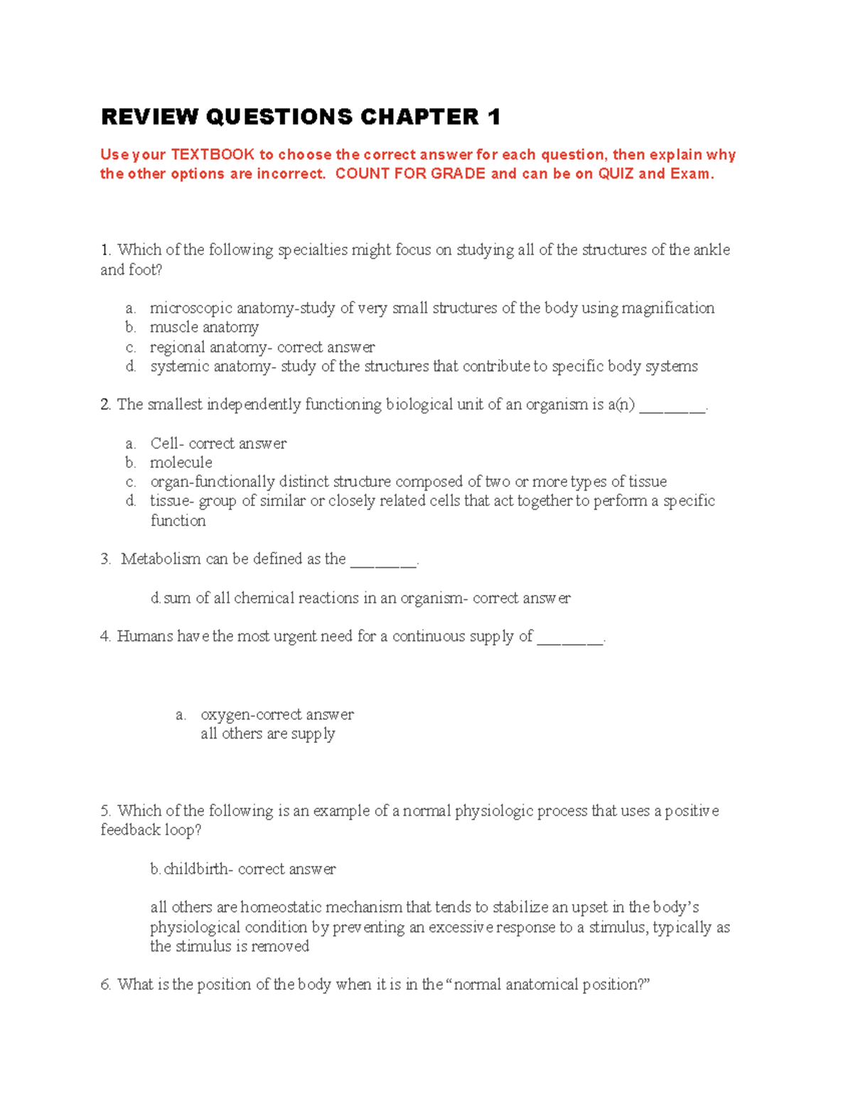 REVIEW QUESTIONS CHAPTER 1: Key Concepts for QUIZ & Exam Prep - Studocu