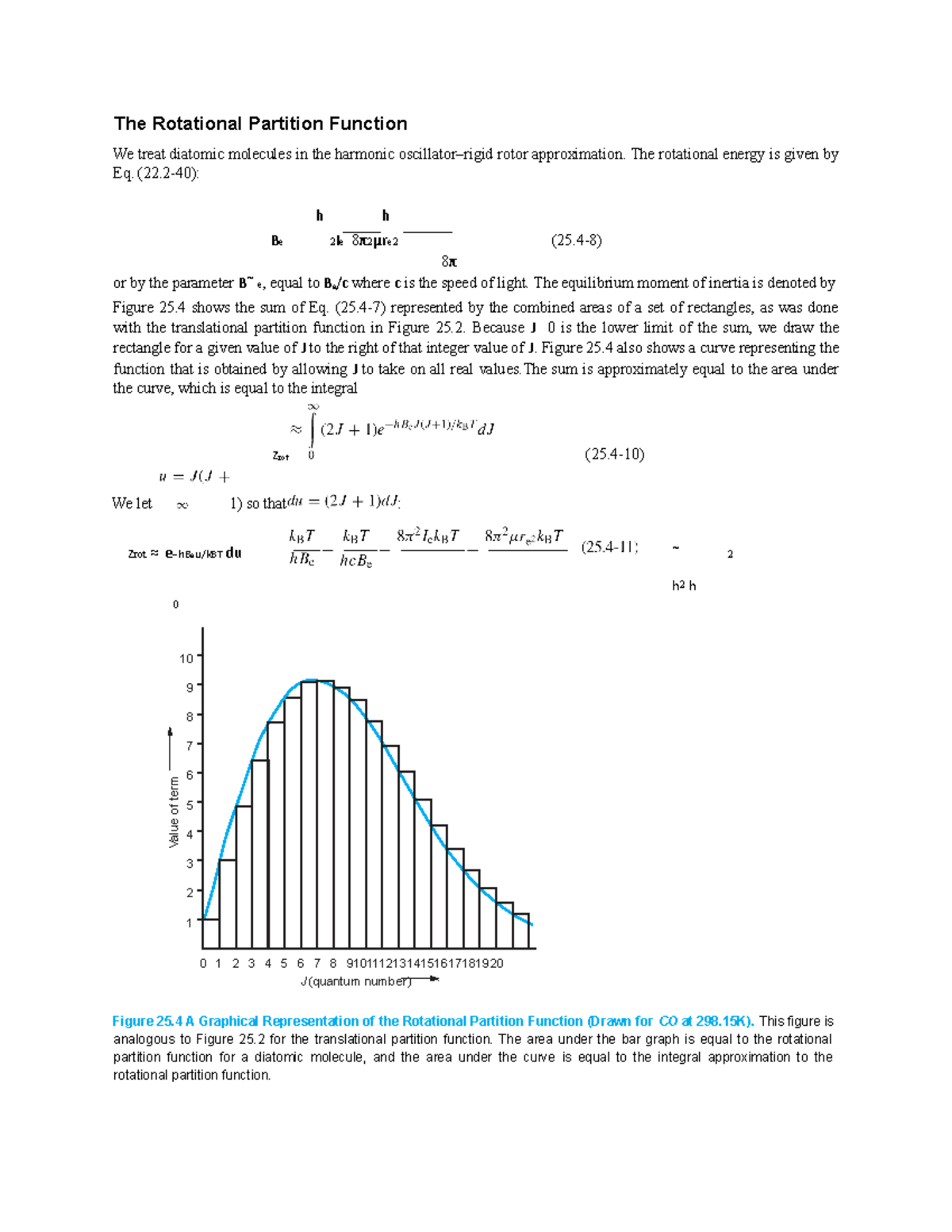 The Rotational Partition Function - The rotational energy is given by ...