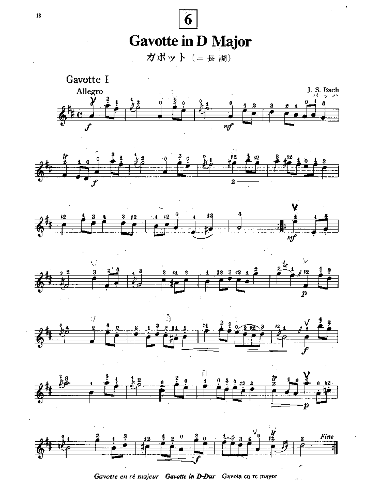 Suzuki Violin Methods - Gavotte in D Major (Book 3) Analysis - Studocu