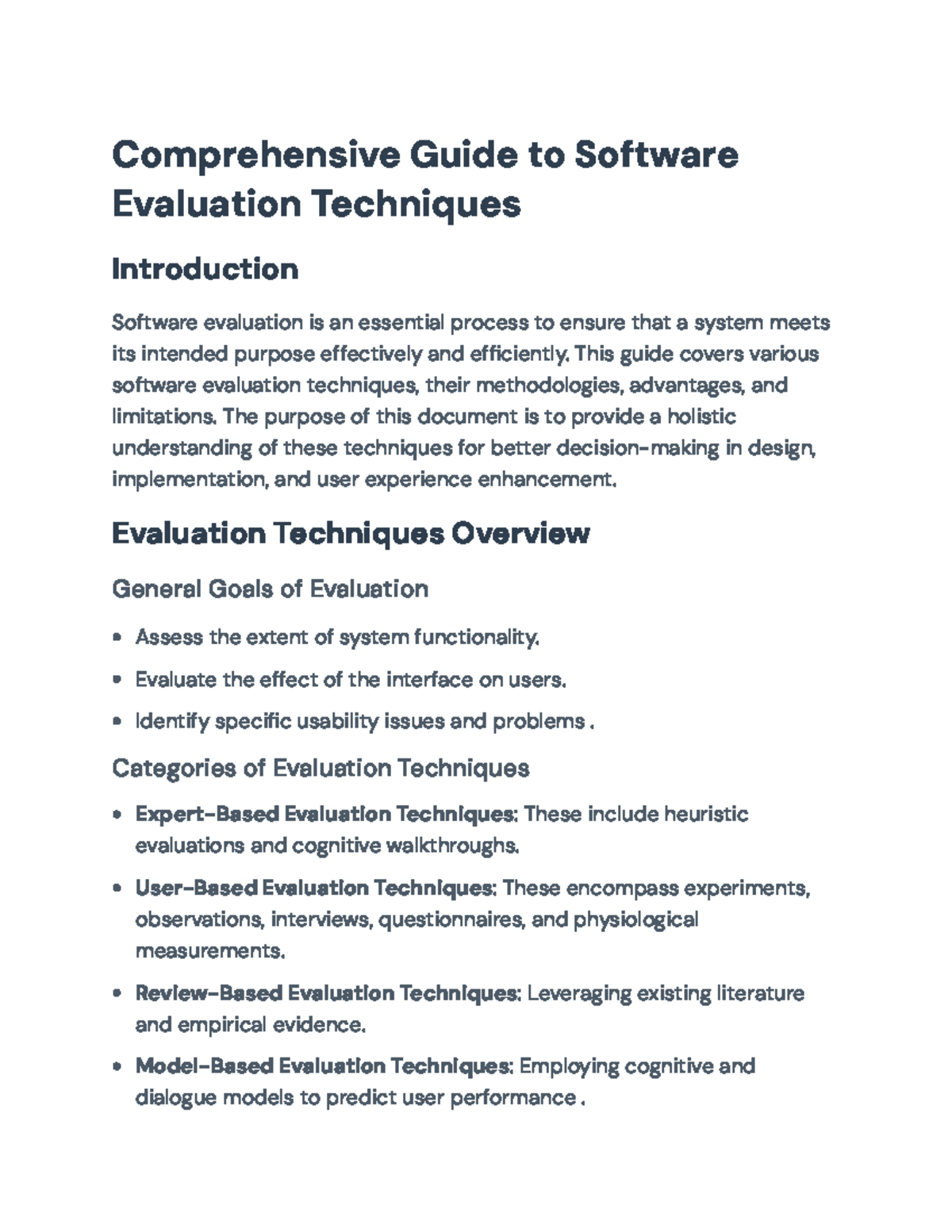 CS101: Software Evaluation Techniques - A Holistic Guide to Usability ...