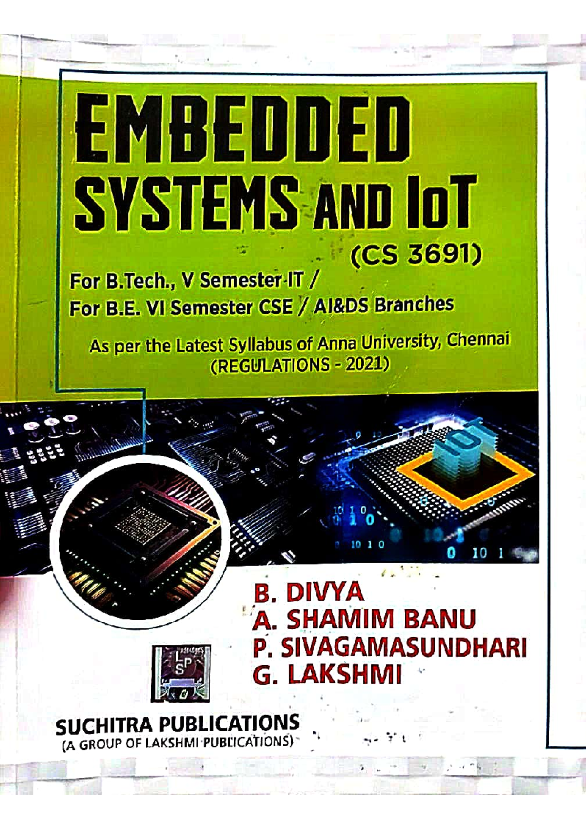 Embedded Systems and IoT Overview (CS 3691) - B.Tech & B.E. VI Sem ...