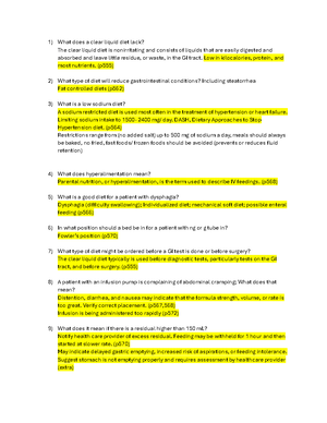 Chapter 16 Elsevier Questions - Review Questions - Chapter 16 1: ...