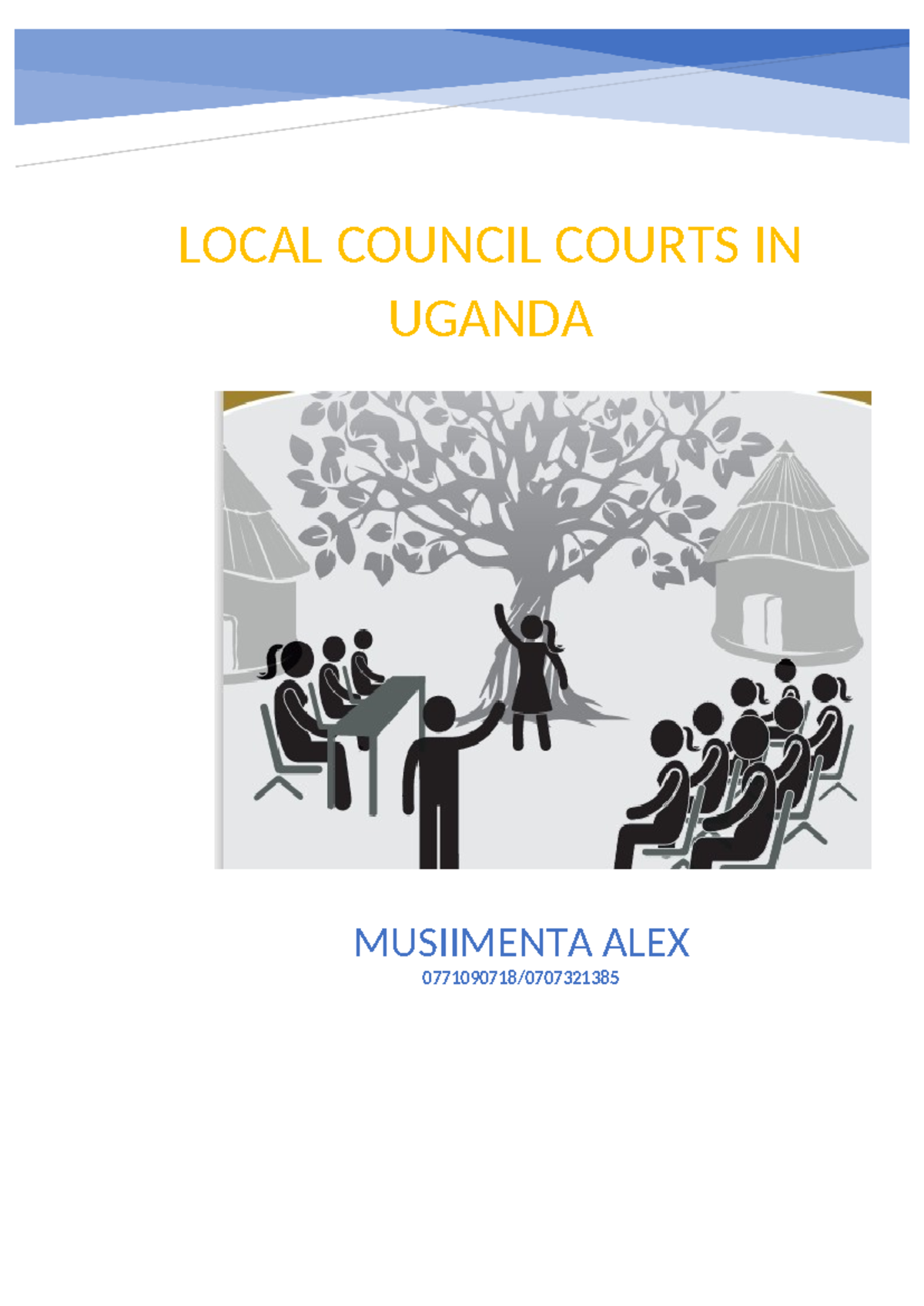 Local Council Courts In Uganda Structure And Functions Overview Studocu
