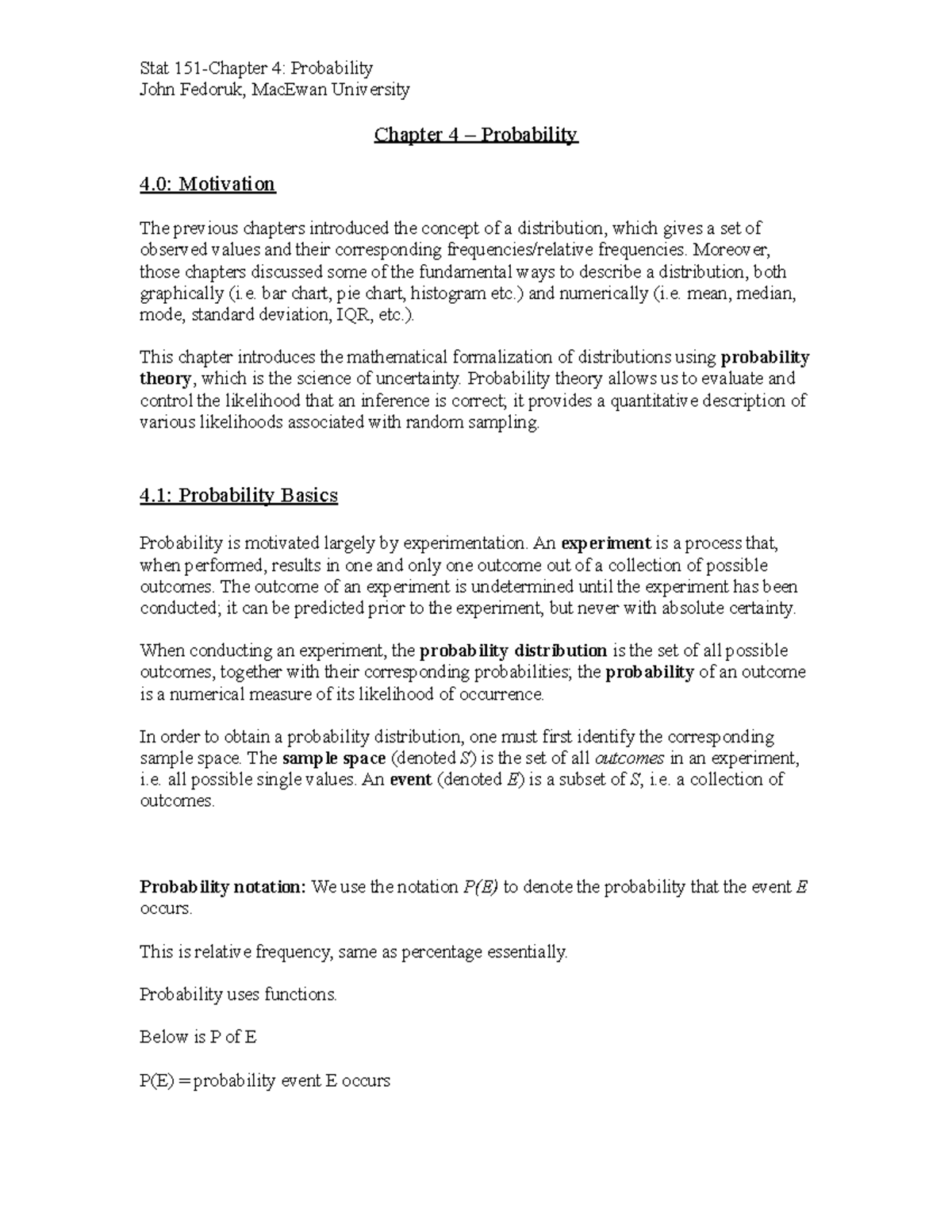 Stat151 Ch4 - Probability Concepts and Examples Notes - Studocu