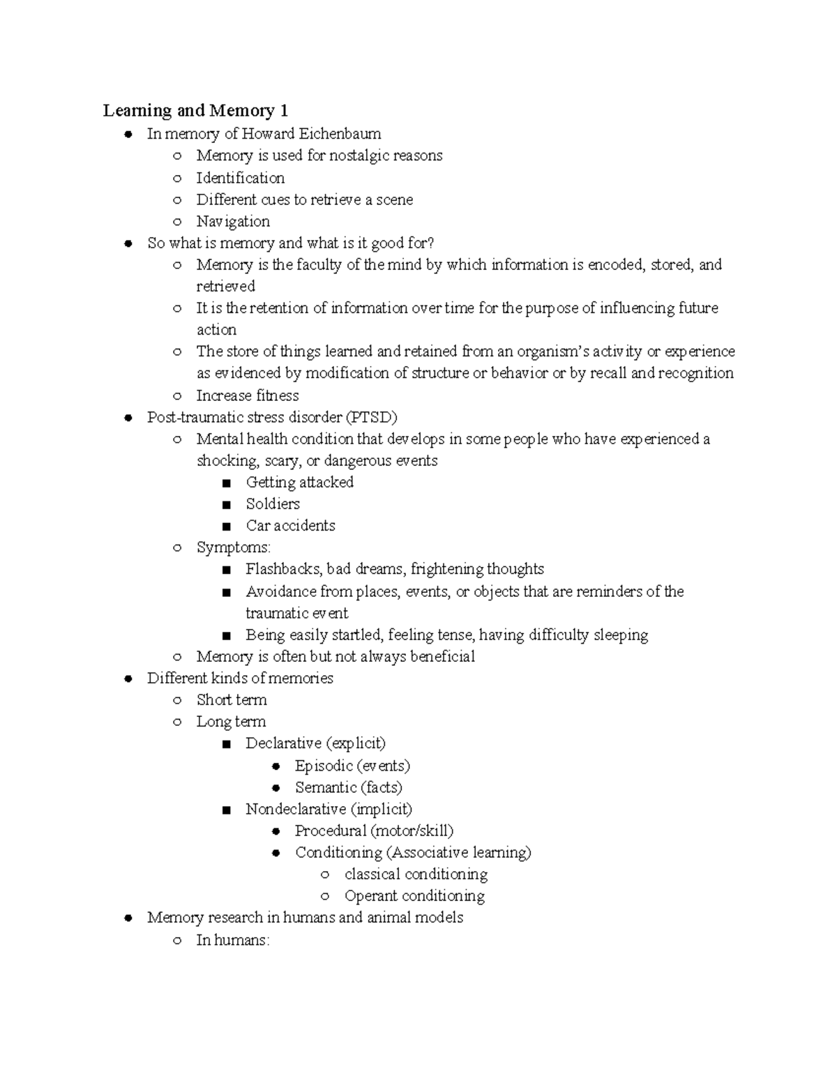 Psych 230 Final Exam: Comprehensive Study Guide on Memory and Emotion ...
