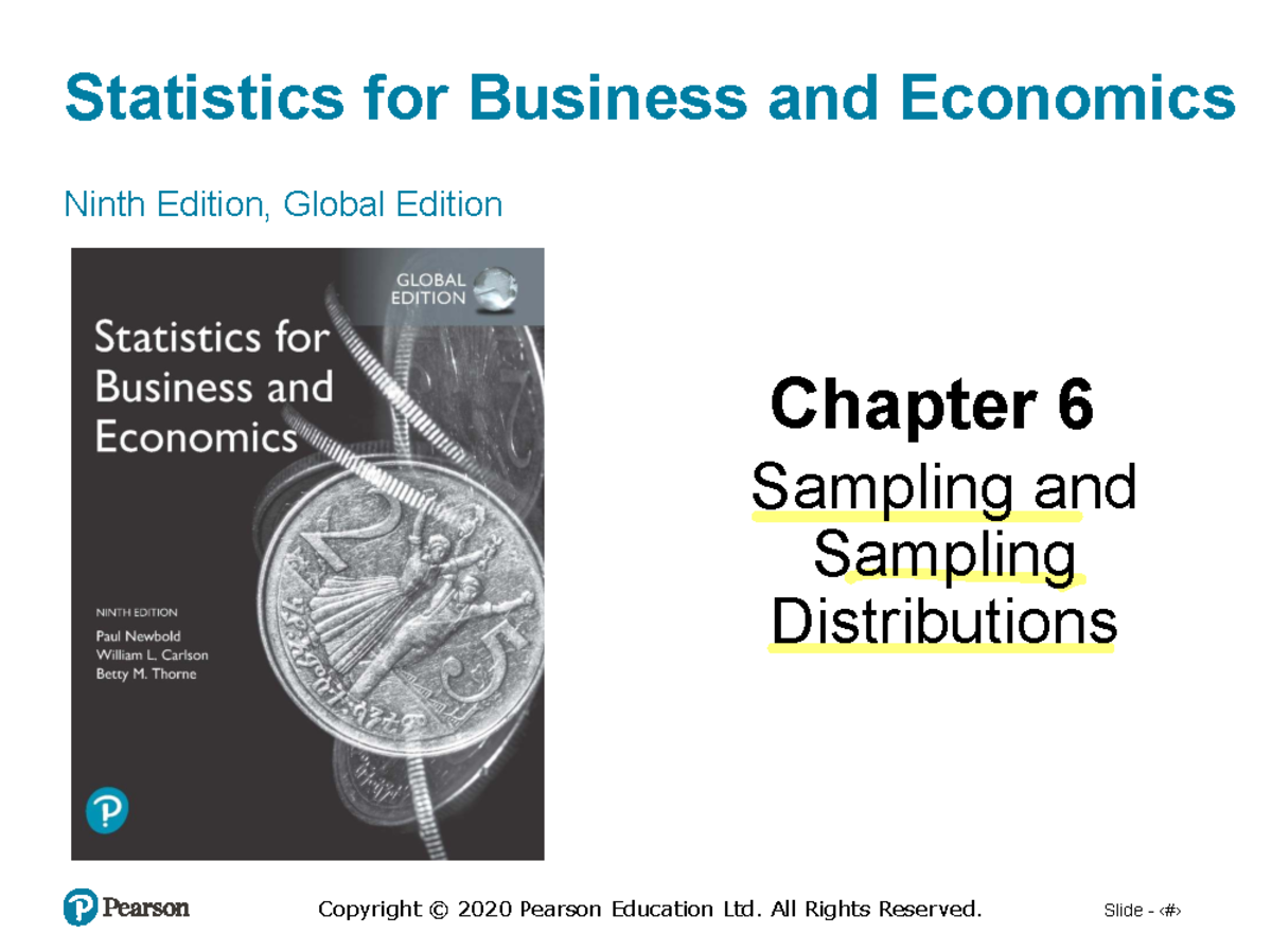 Statistics for Business and Economics (Chapter 6): Sampling ...