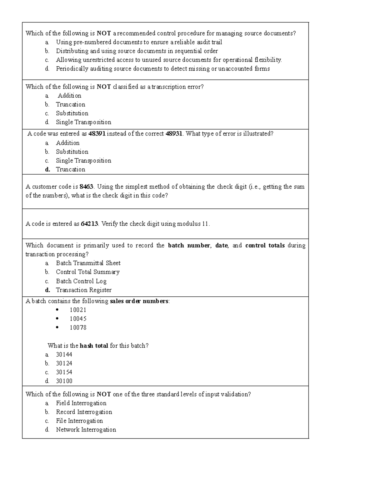 Quiz - Input Controls - Key Concepts and Procedures - Studocu