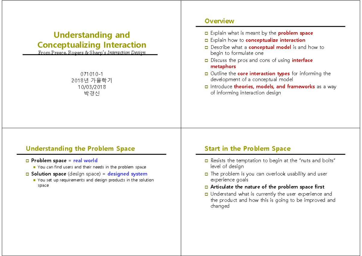 HCI-lecture 3: Exploring Interaction and Conceptual Models in Design ...