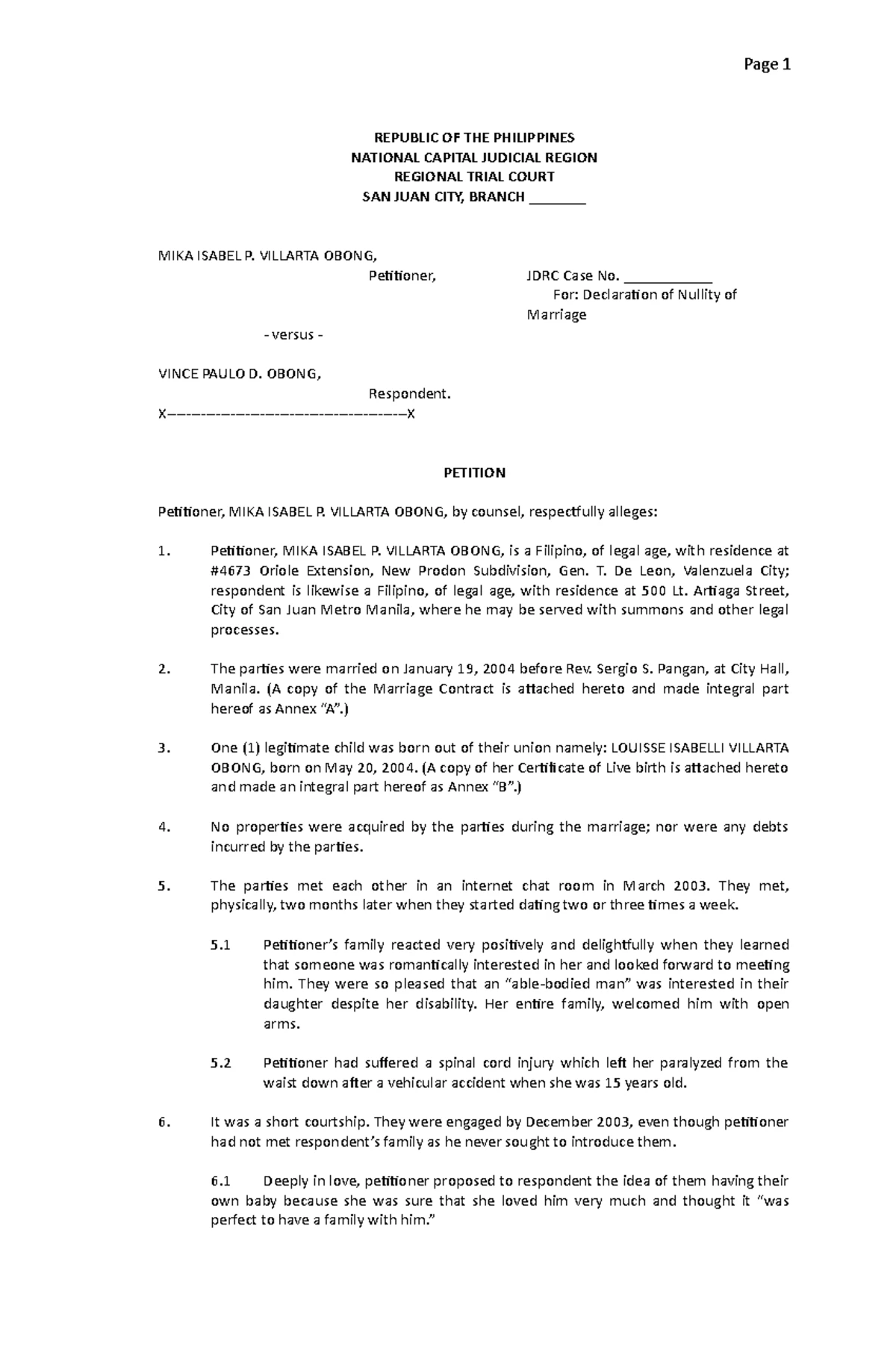 Deed of Absolute Sale of Motor Vehicle - Sample Affidavit of Loss - Studocu