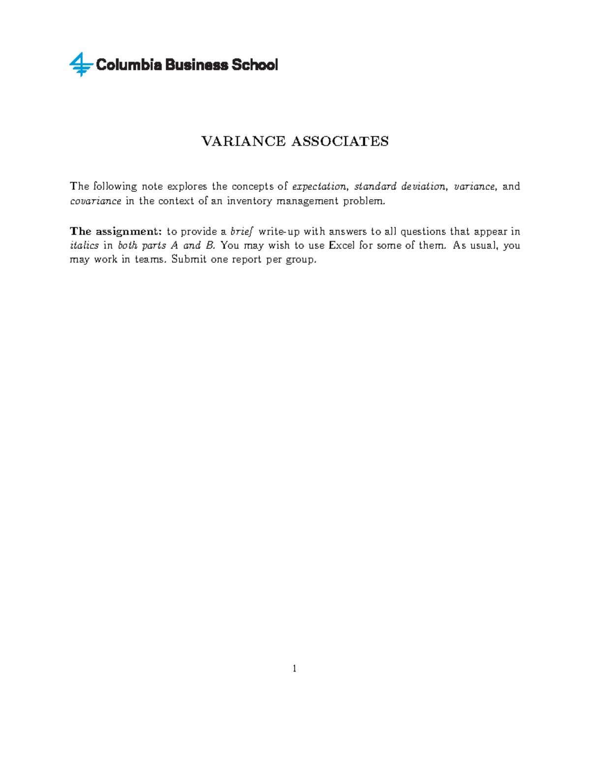 Variance Analysis for Inventory Management - DSAD123 - Studocu