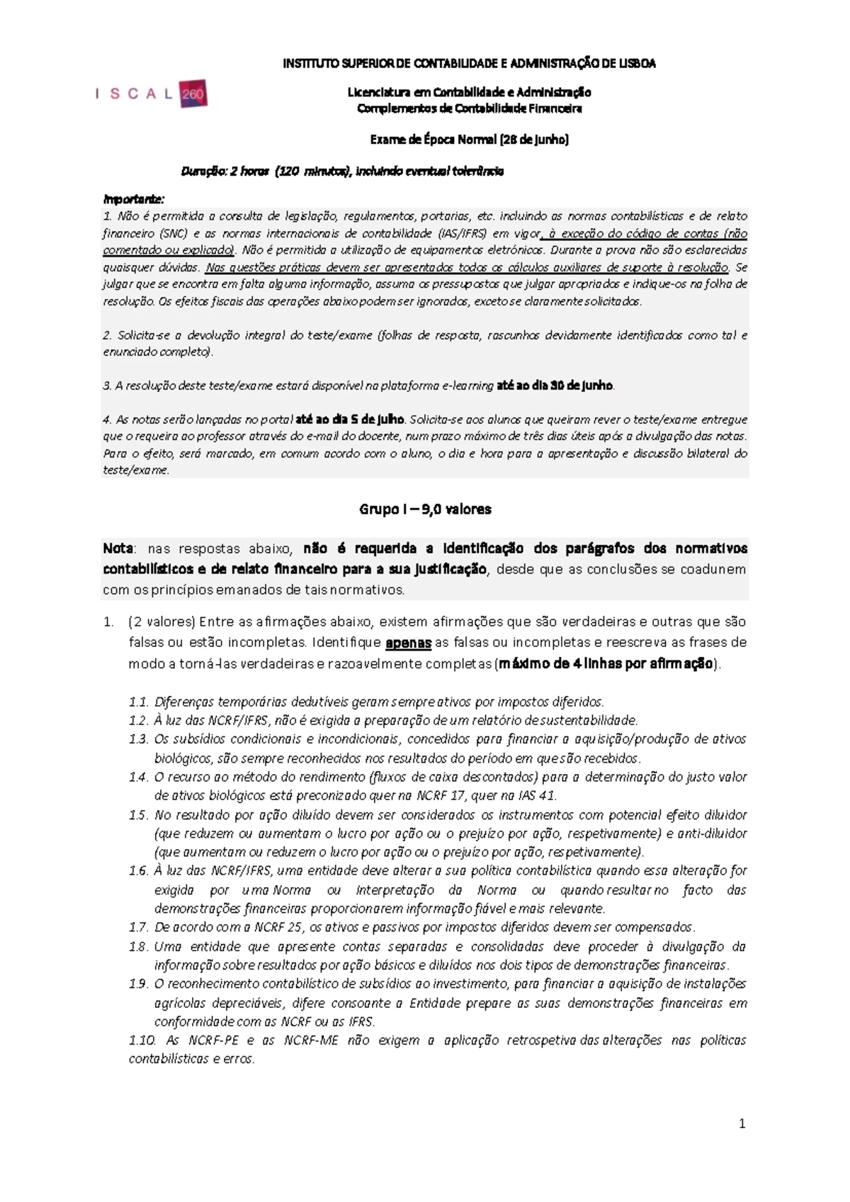 CCF 1 Apontamentos sobre impostos diferidos e provisões tributárias ...