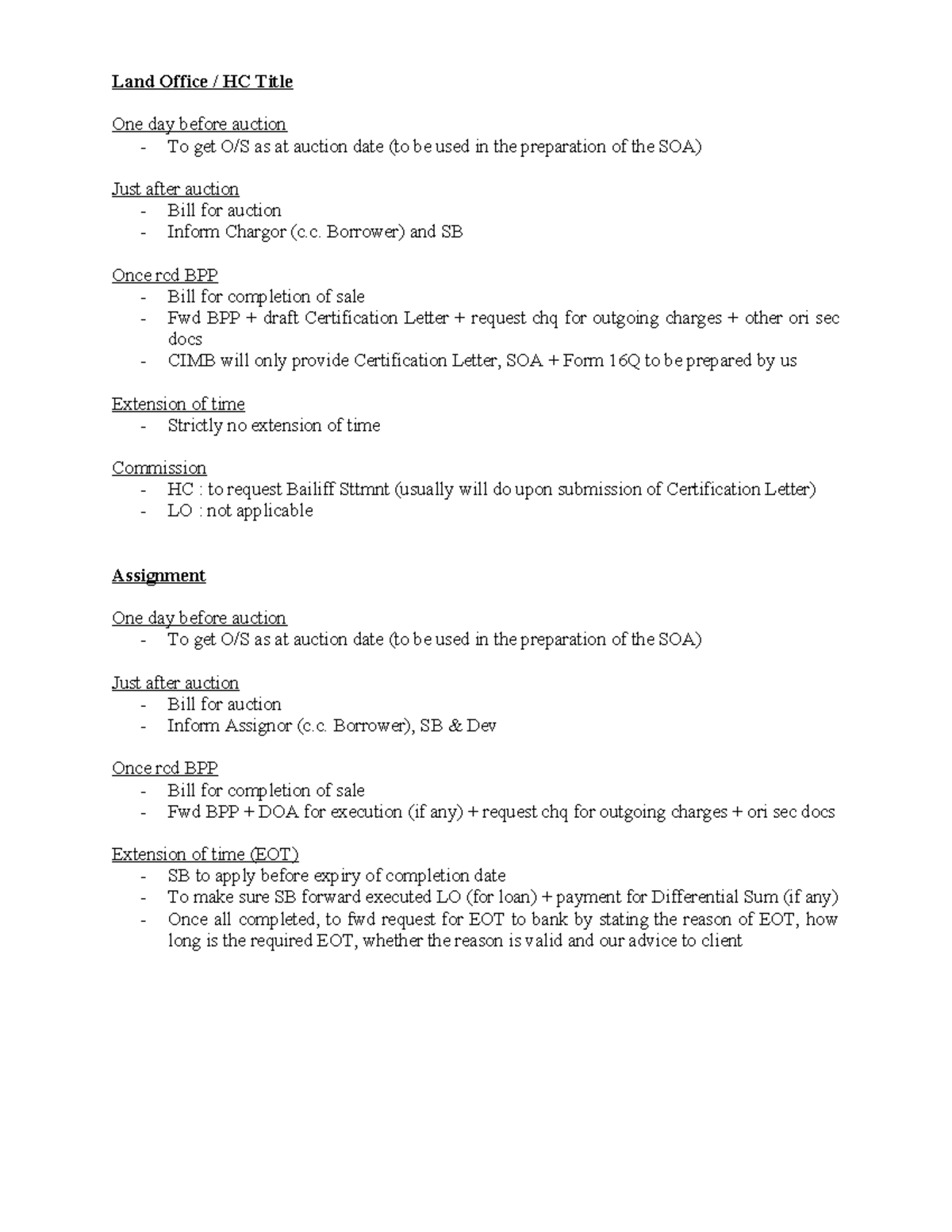 POST Auction Guide for Land Office - HC Title Procedures and Steps ...
