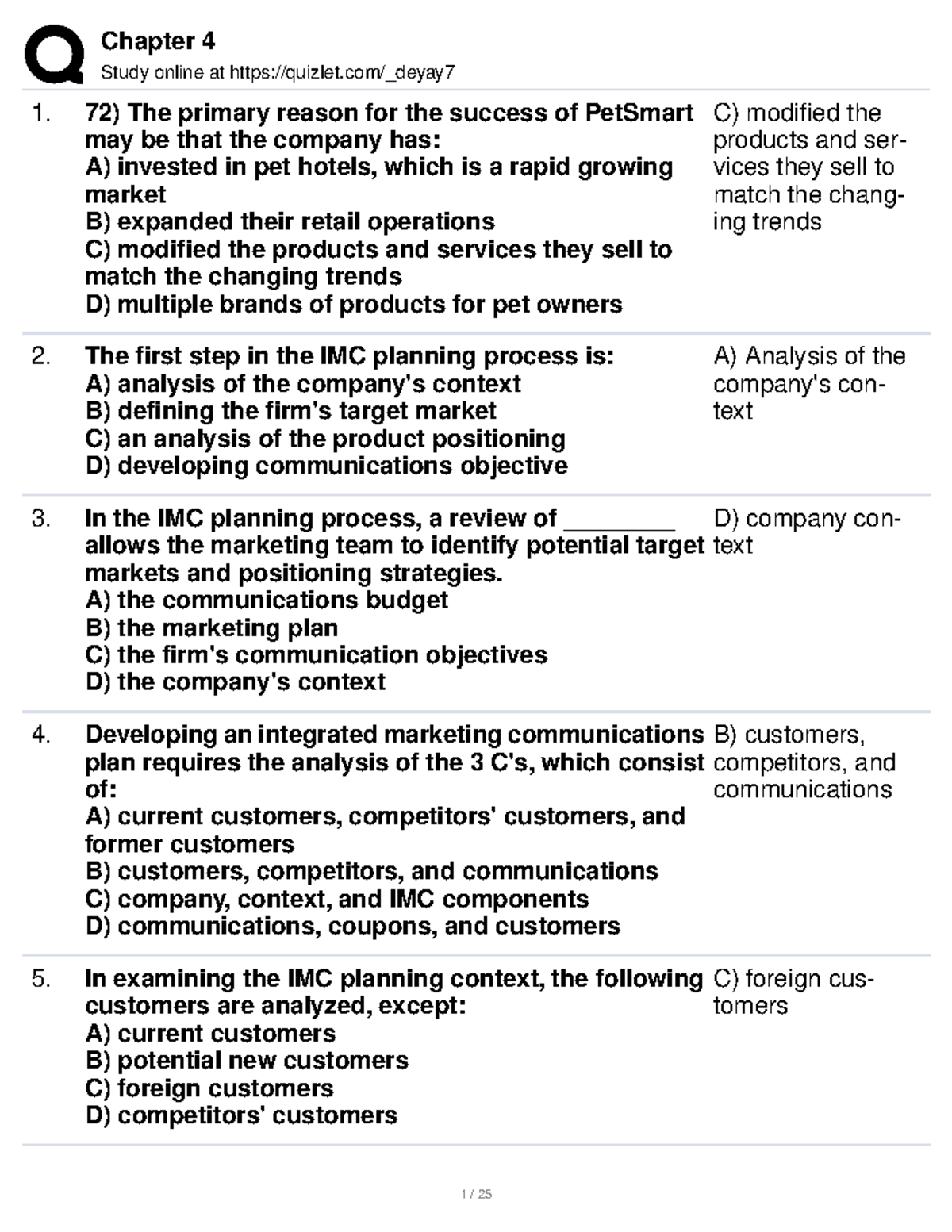 IMC Segmentation & Positioning Strategies - Marketing 101 Final Exam ...