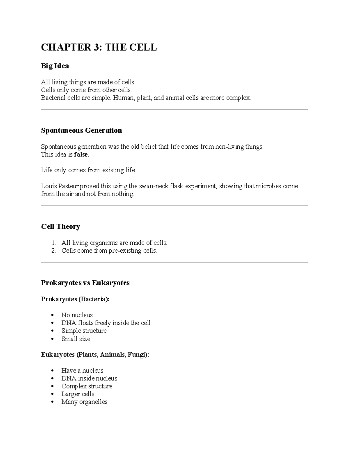 CHAPTER 3: CELL BIOLOGY STUDY GUIDE - FINAL EXAM TIPS - Studocu