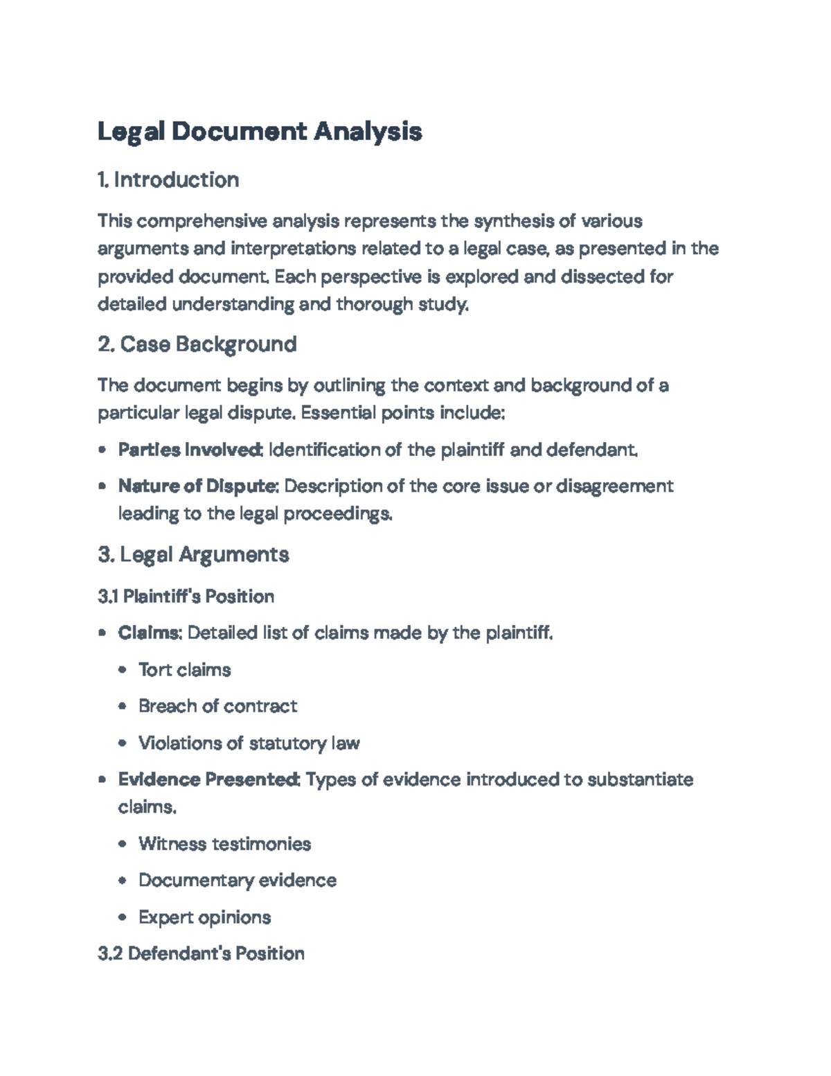 Legal Document Analysis: Overview of Case, Arguments, and Judgments ...