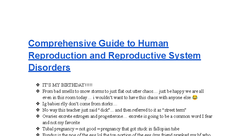 Comprehensive Guide to Reproductive Health and Nursing Considerations ...