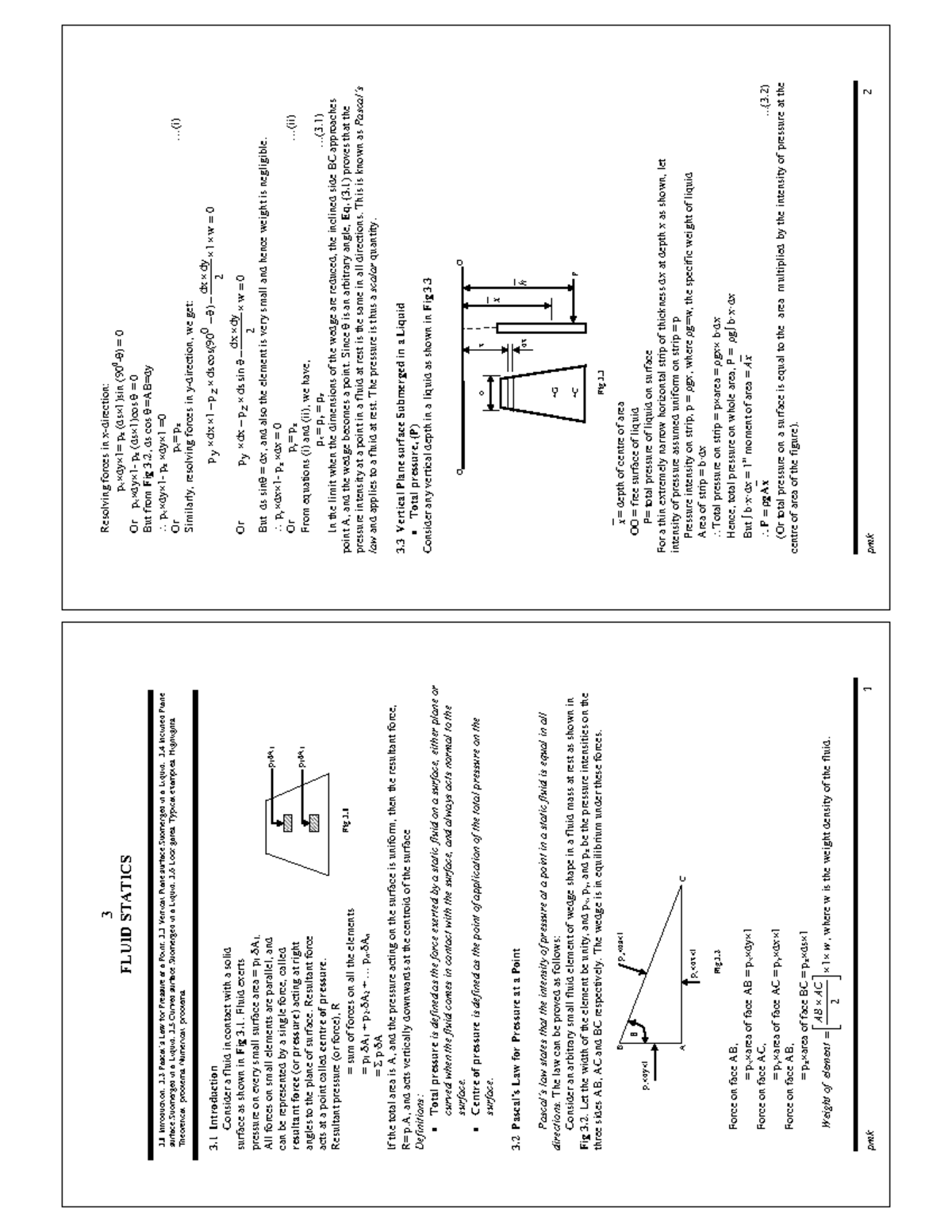 Fluid Statics Lecture Notes - ECE 2203 Detailed Overview - Studocu