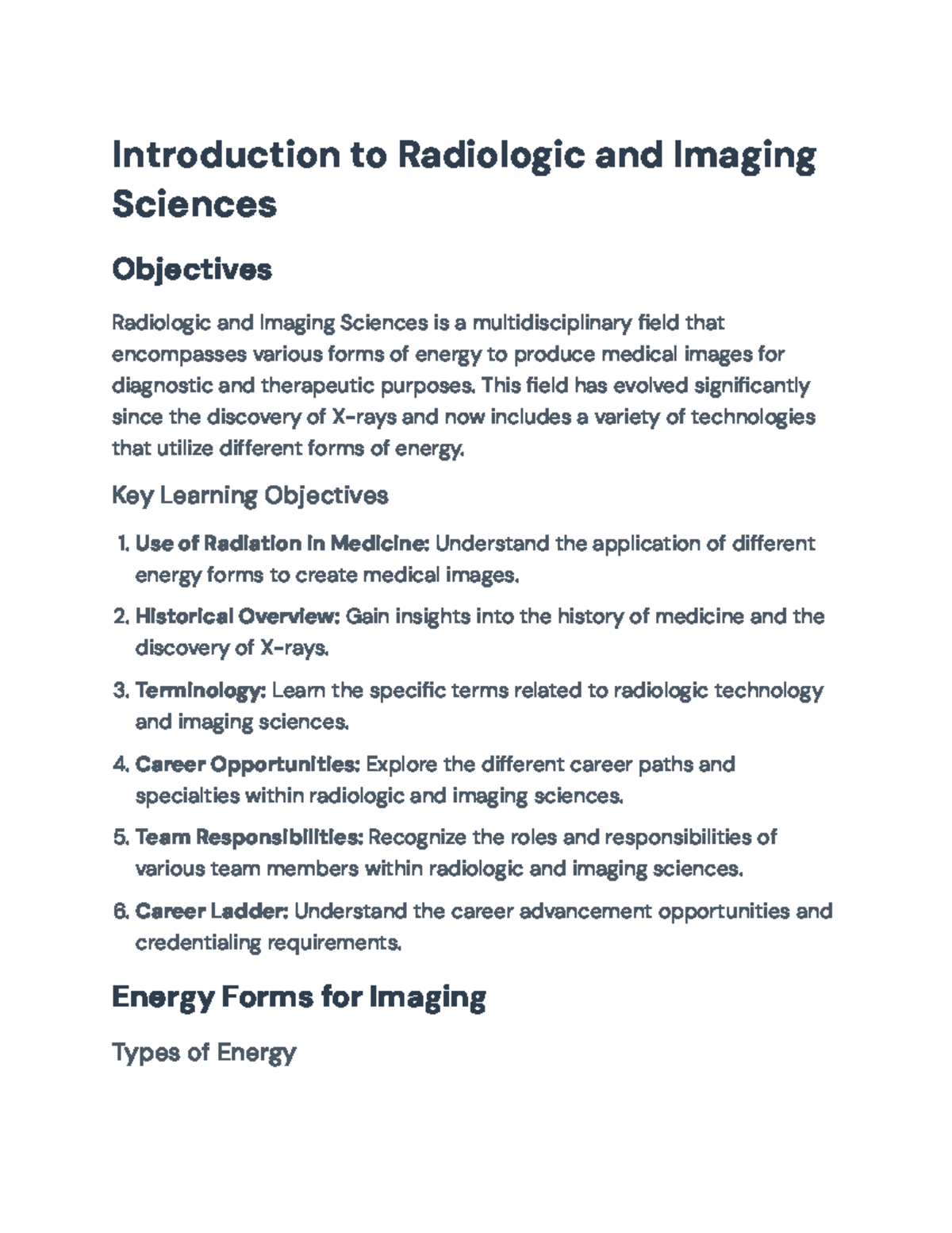 Radiologic & Imaging Sciences Overview: History, Energy Types & Careers ...