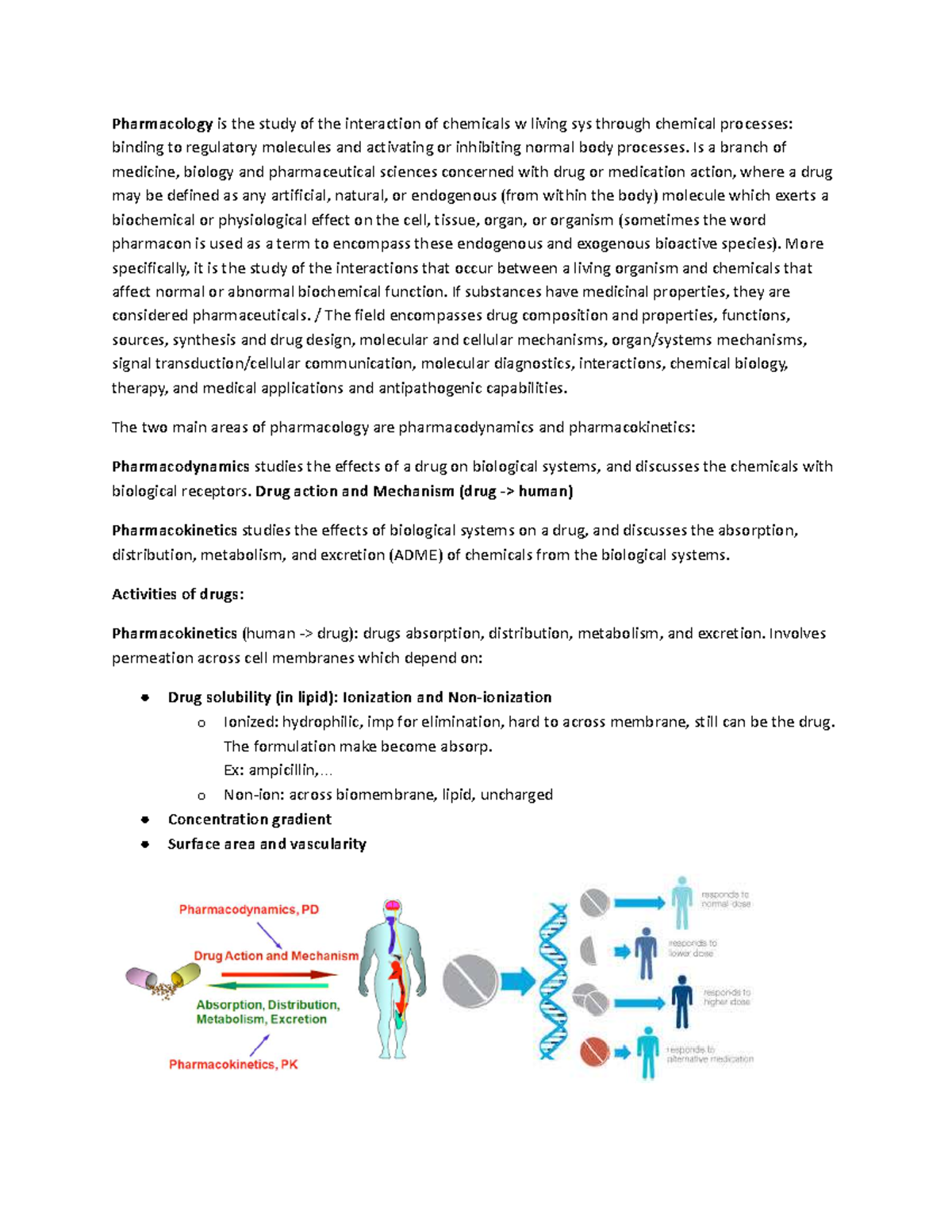 PHAR 101: Comprehensive Overview of Pharmacology and Drug Action - Studocu