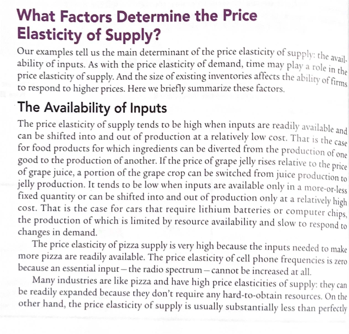Factors Influencing Price Elasticity of Supply: A Summary - Studocu