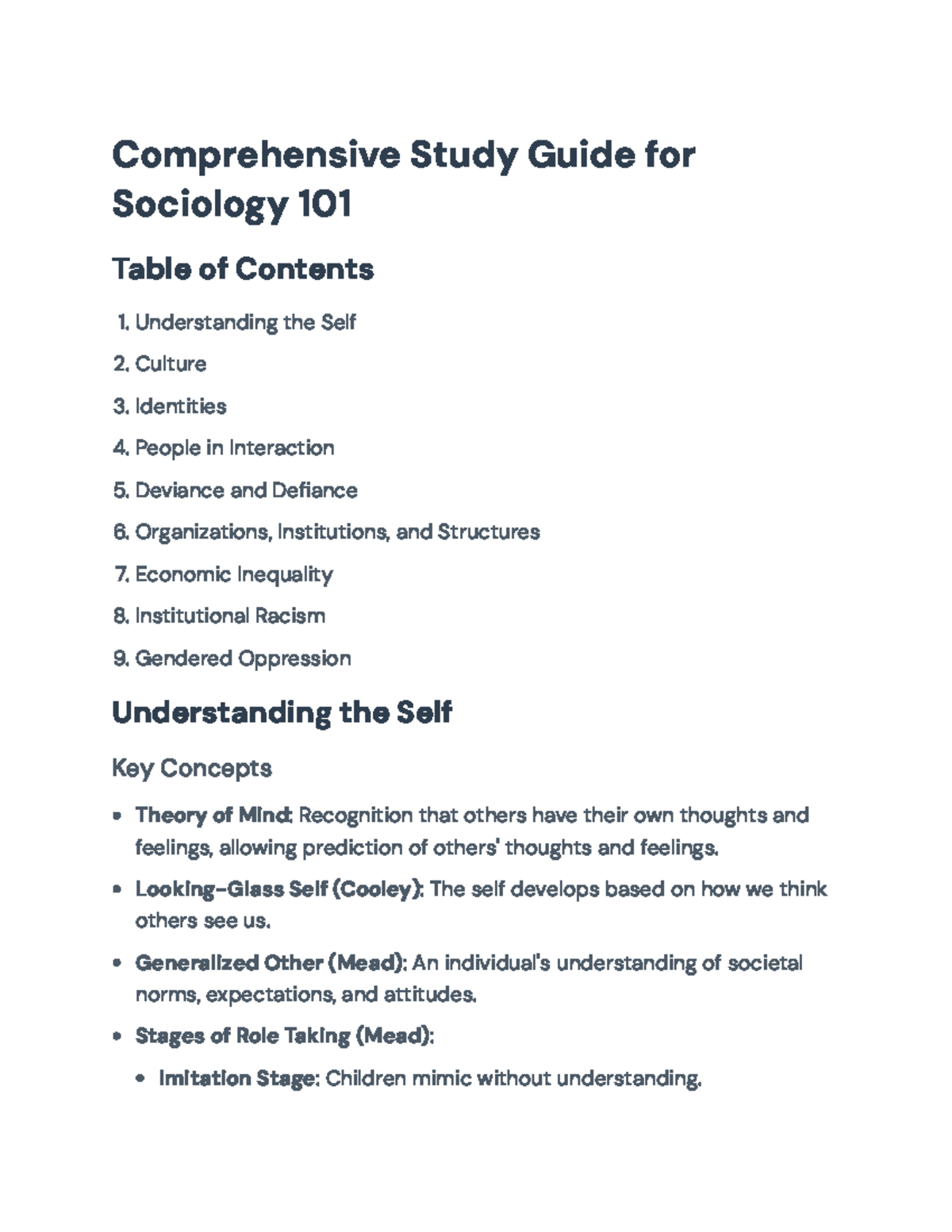Sociology 101: Comprehensive Study Guide on Key Concepts and Theories ...