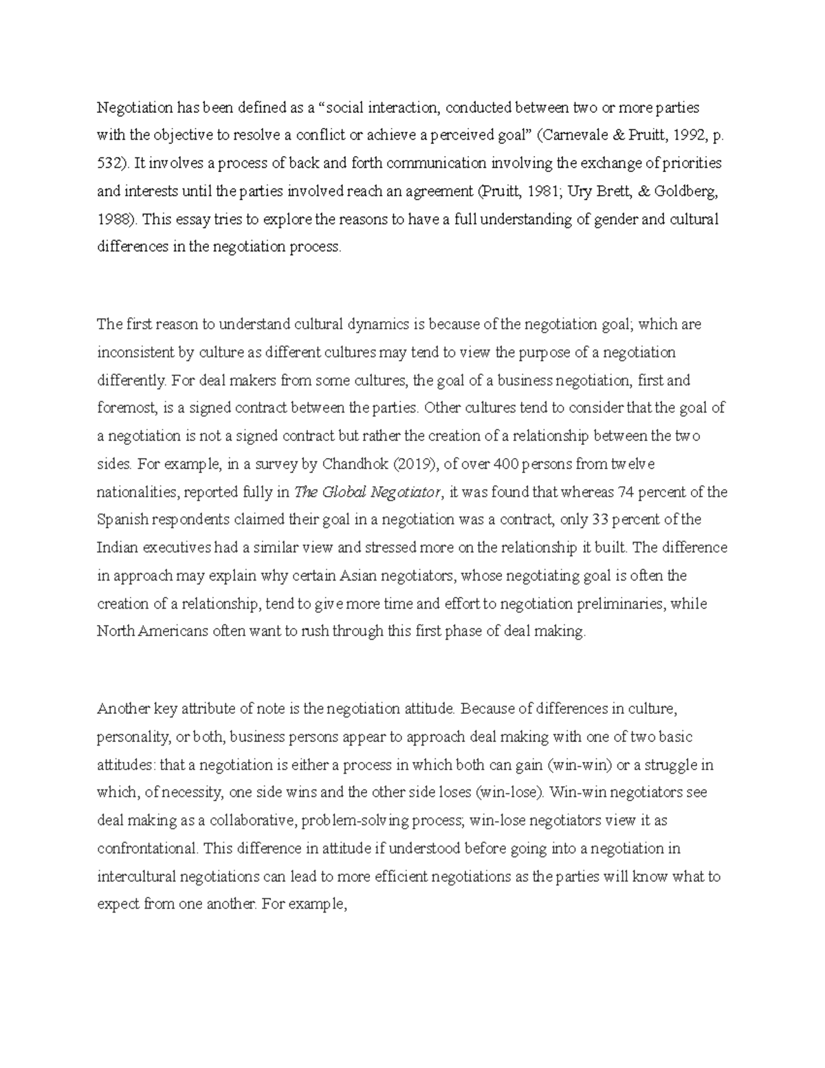 Exploring Gender & Cultural Dynamics in Conflict Negotiation (14) - Studocu