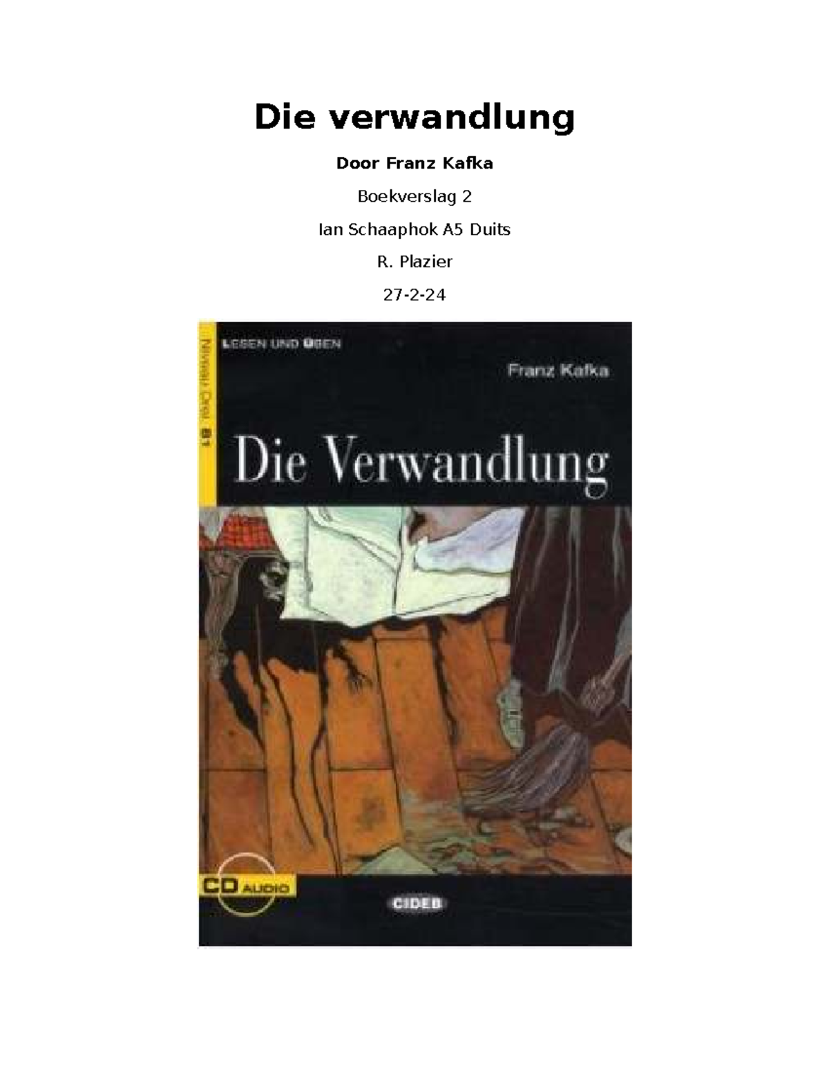 Samenvatting en Analyse van 'Der Vorleser' door Bernhard Schlink