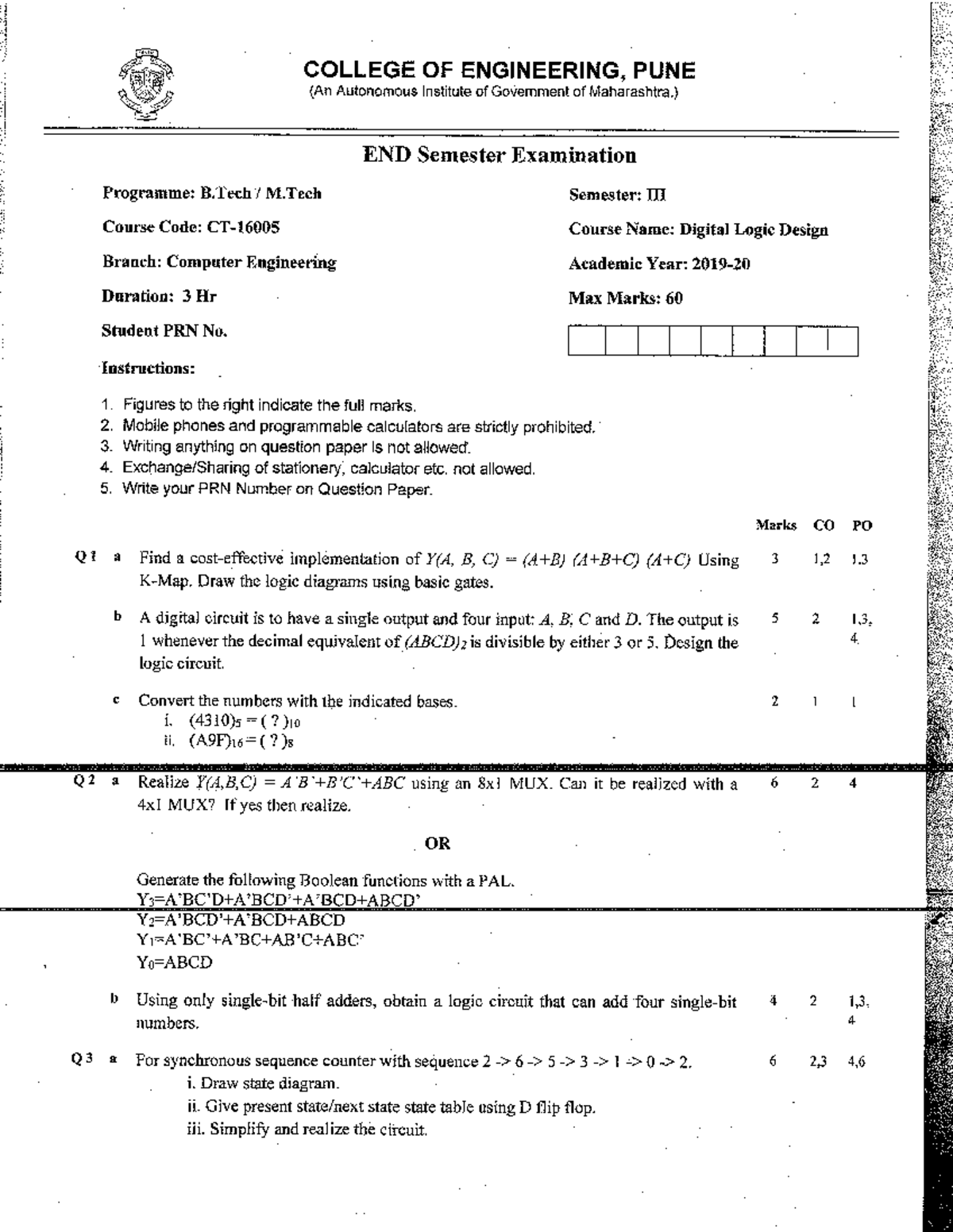 DLD 2019-20: End Semester Exam Notes for Digital Logic Design - Studocu